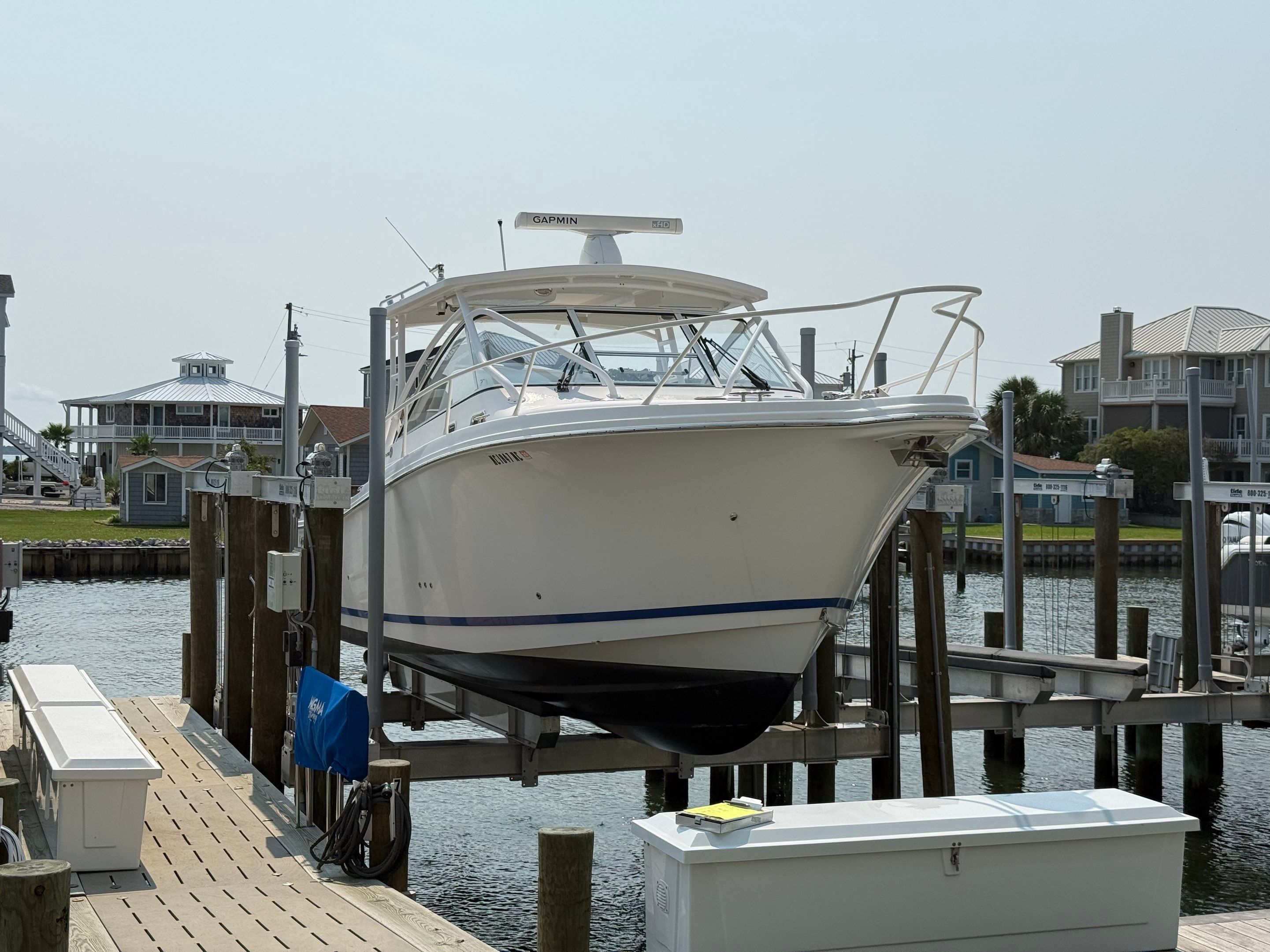 Boat Lift Setup & Adjustment for New Boat by Coastal Boat Lift Repair LLC