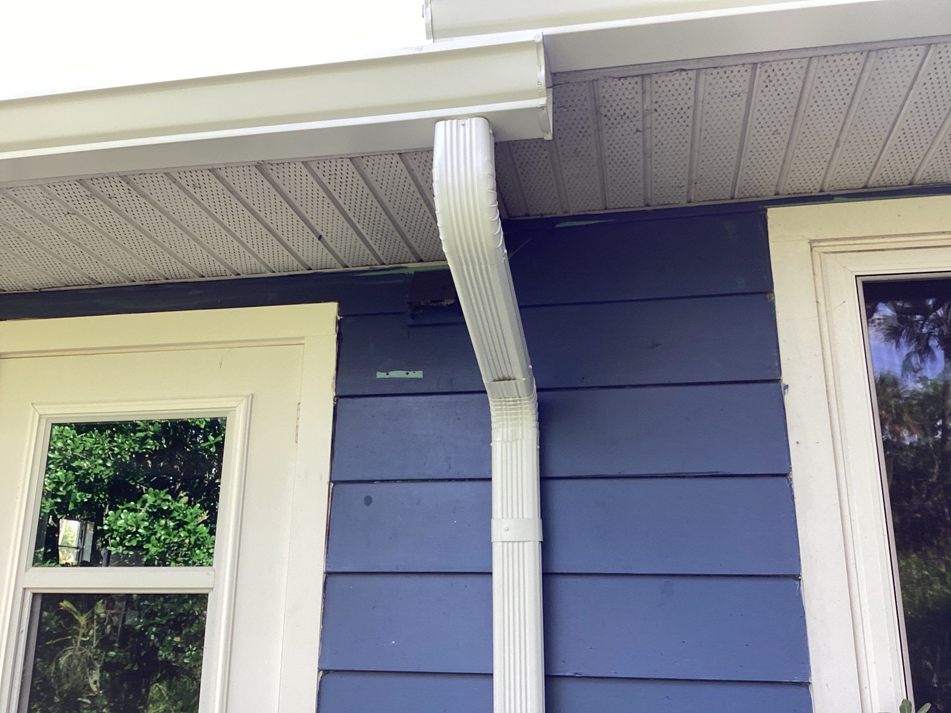 White 6-Inch Gutters and Leaf Guard Installation in Fort Myers FL by Gutter Professors