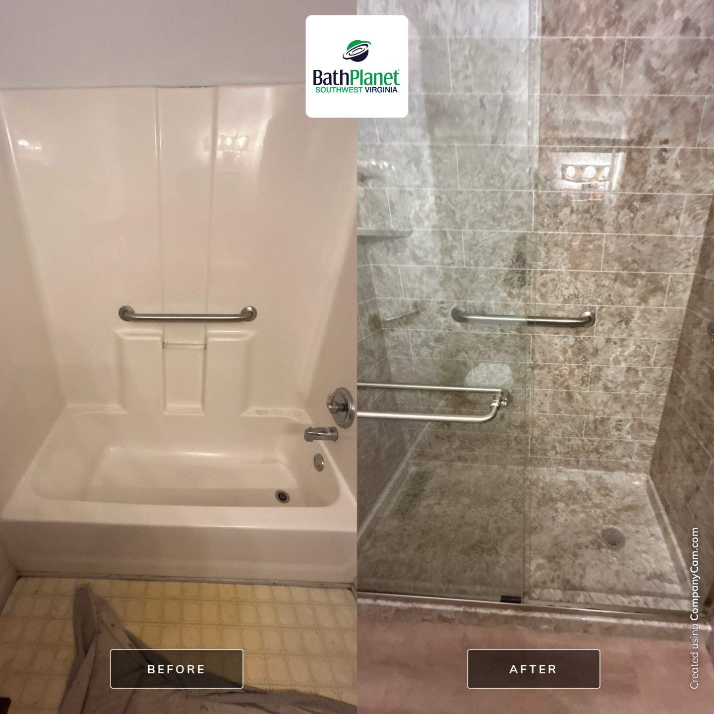 Tub to Shower by BathPlanet SW Virginia