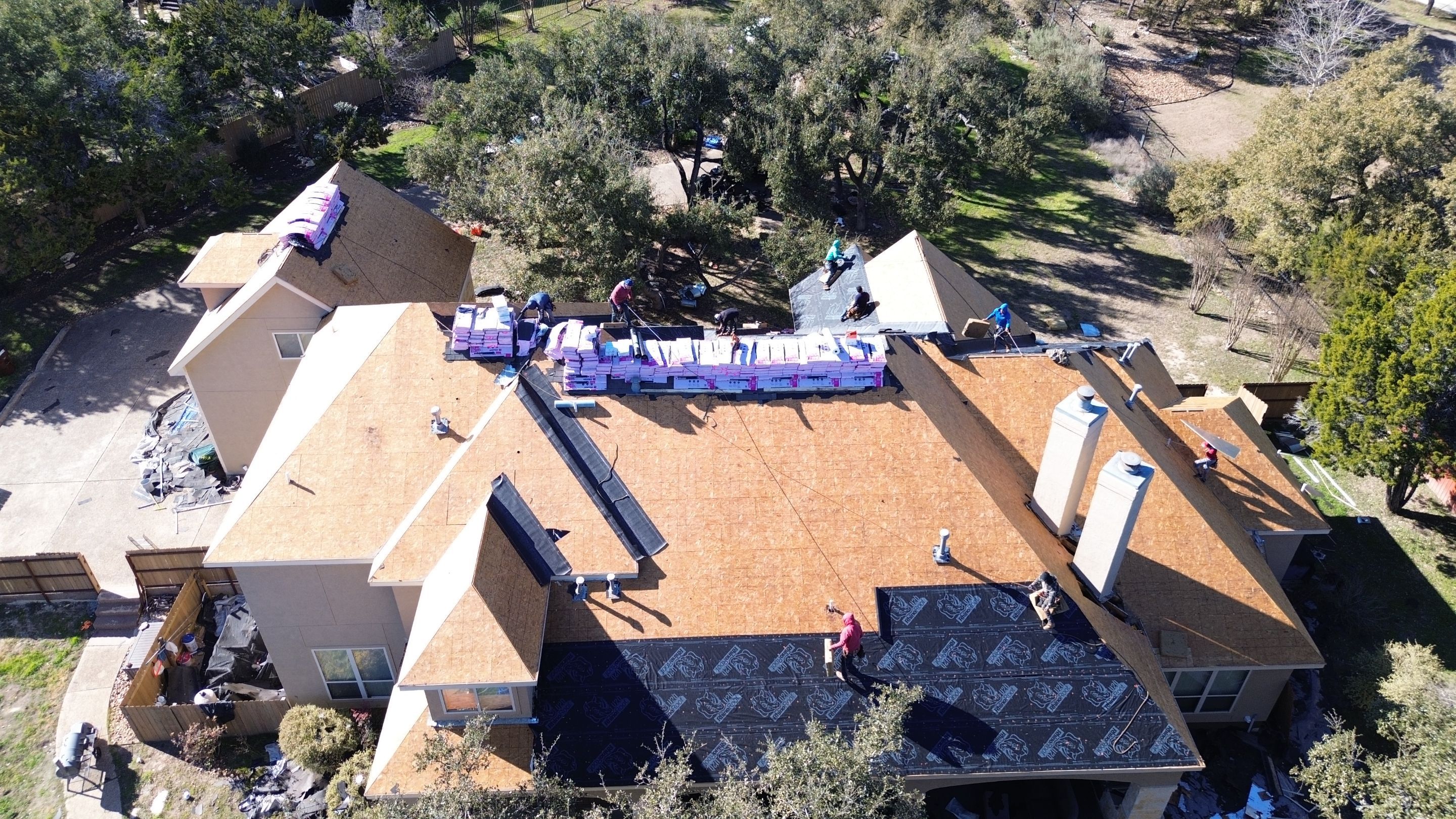 Residential Roof Replacement using 30 Year Laminate Shingles with High Profile Ridge by Premier Roofing and Contracting