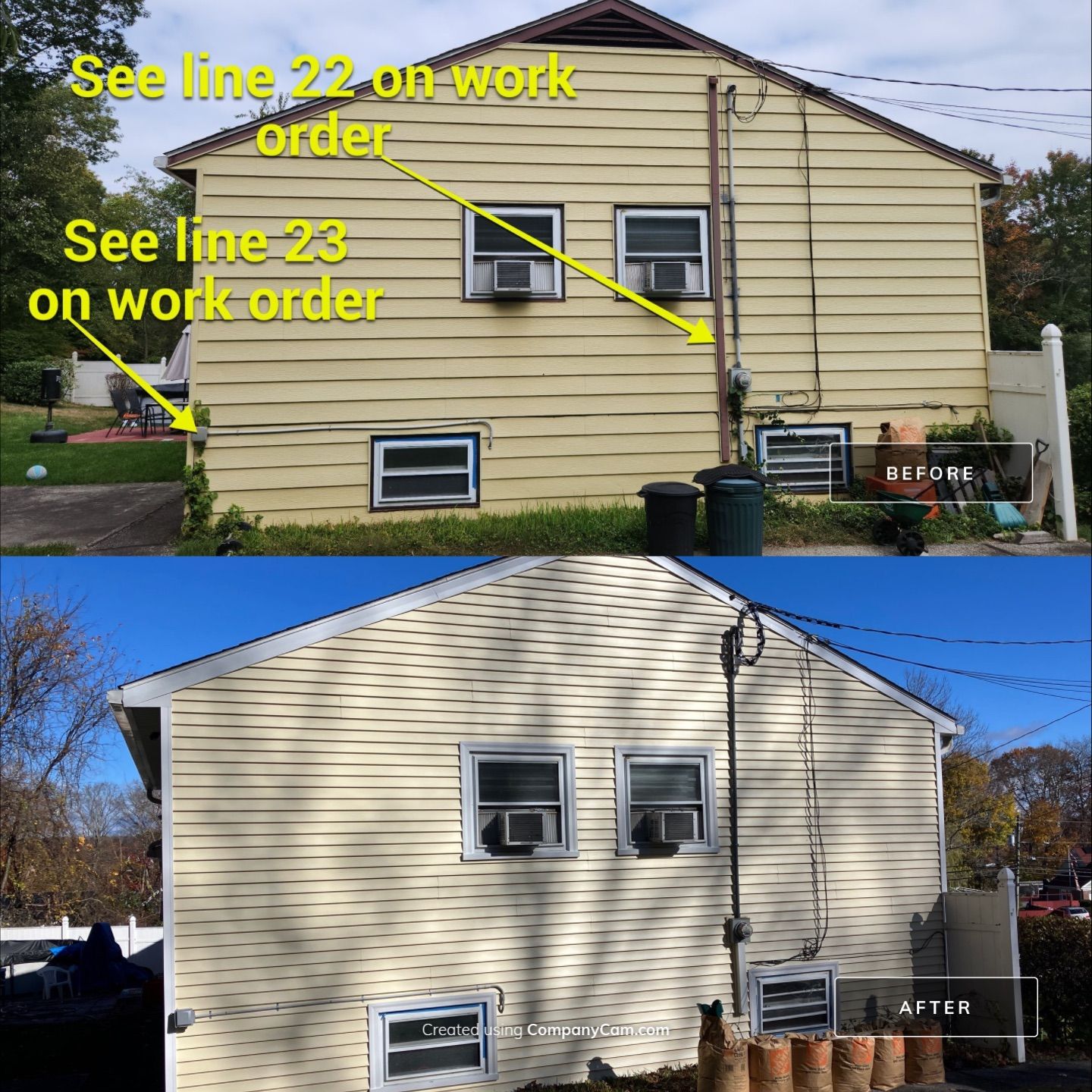 Refreshed Vinyl Siding with Cert Monogram D/4 x 12'6" clapboard, Heritage Cream by DiGiorgi Roofing and Siding Inc
