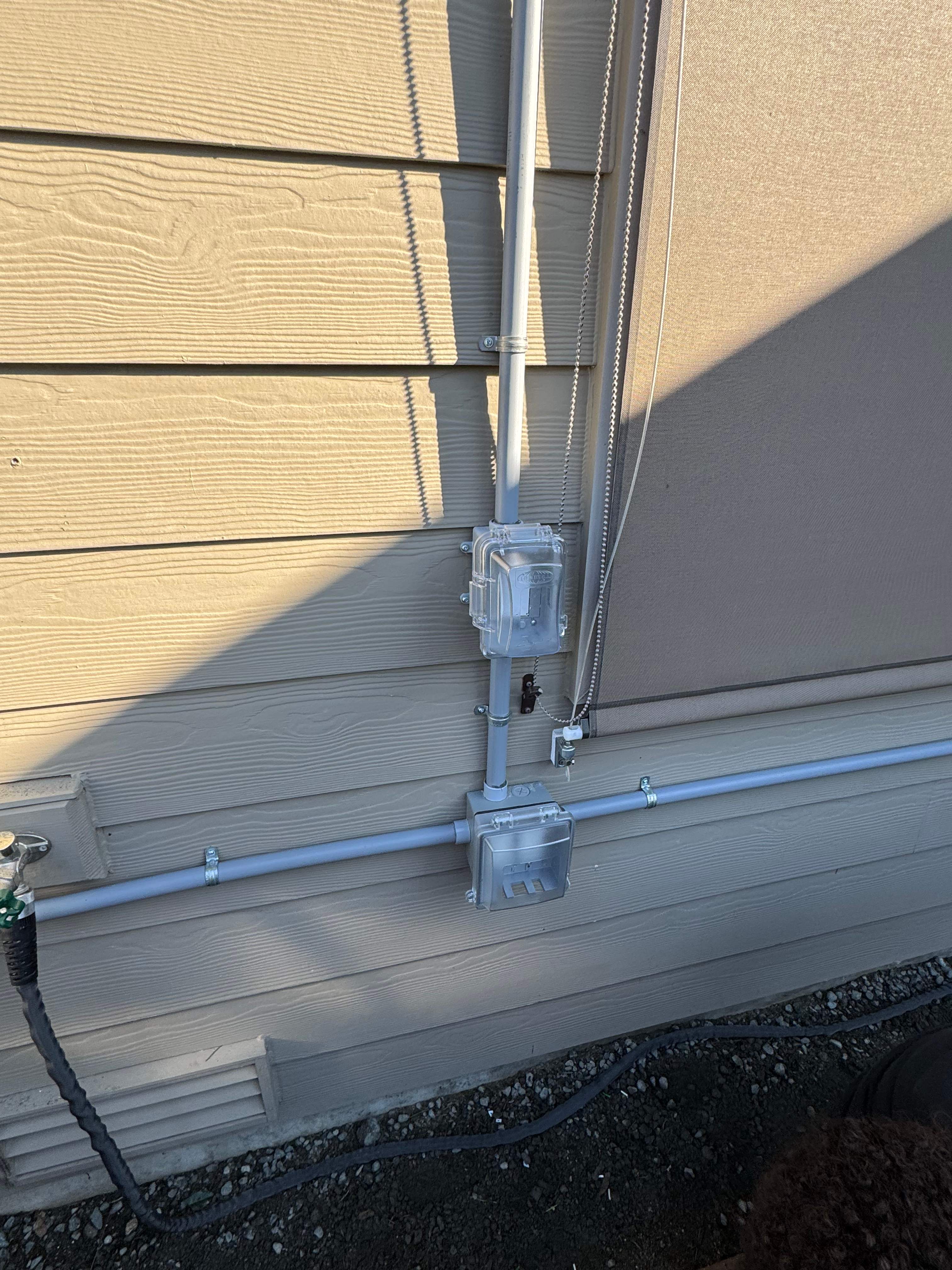 Flood lights w/ conduit by JRS Electric Services