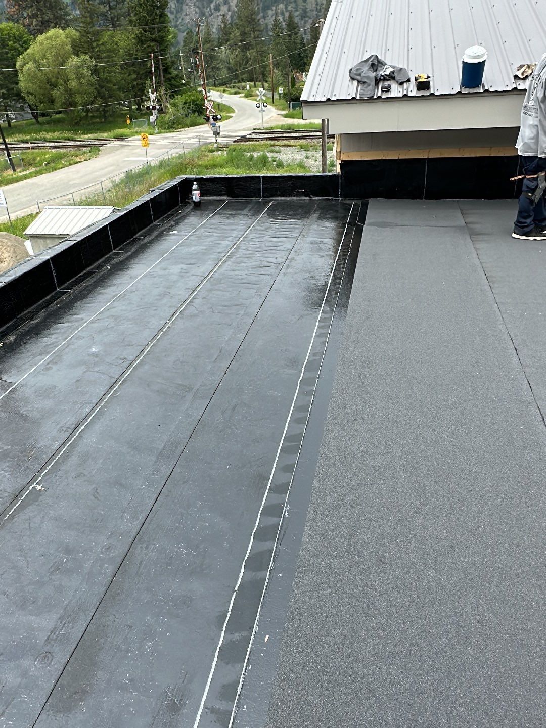 Commercial Roofing Installation using IKO 2ply sbs  by Top Notch Roofing Inc