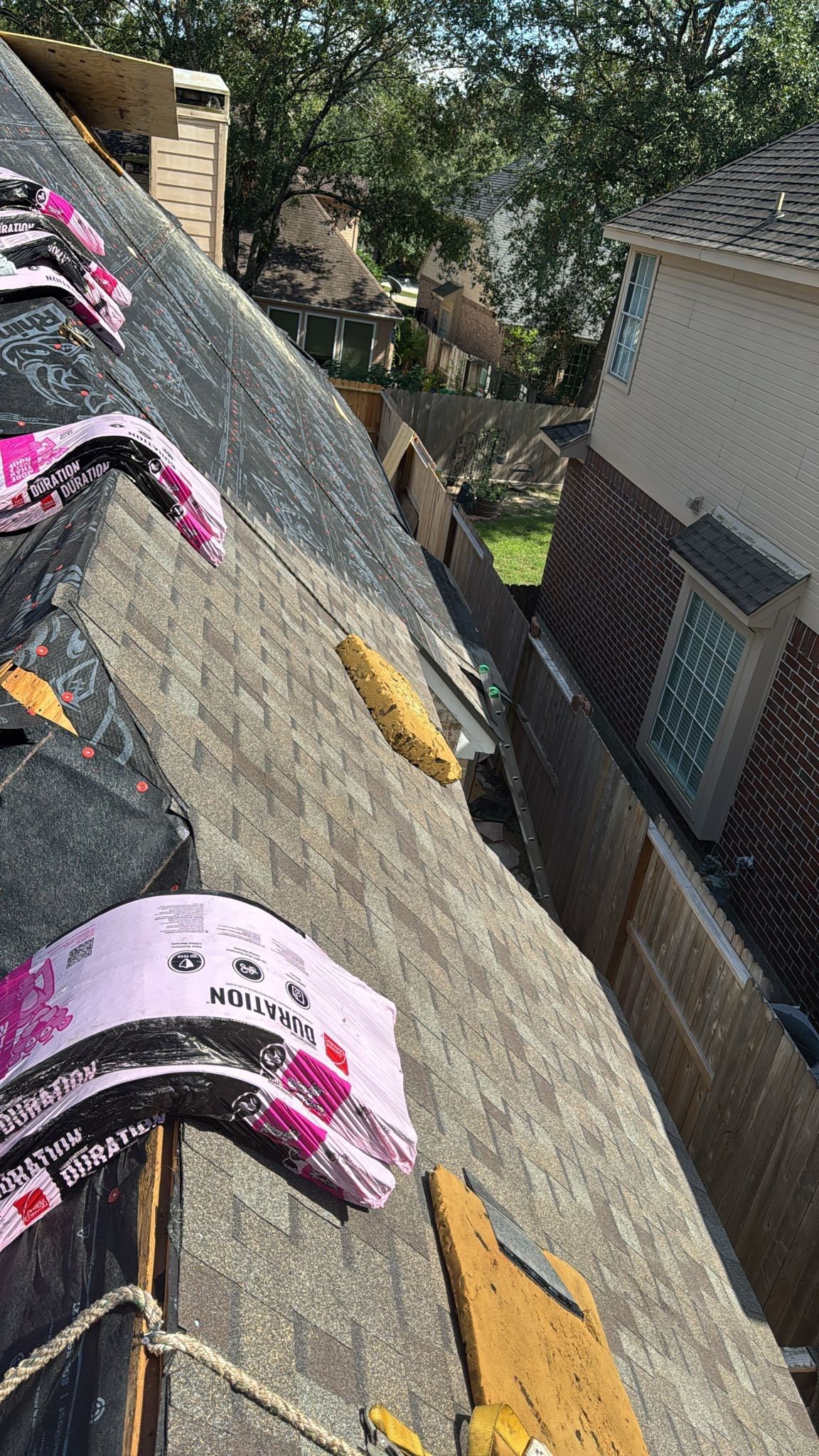 Residential Roofing Installation using Owen's Corning Duration (Lifetime) Shingles by Roof Repair Company