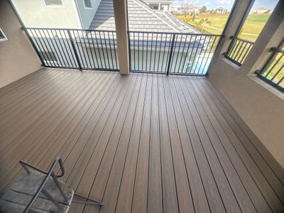 Balcony flooring and screen installation