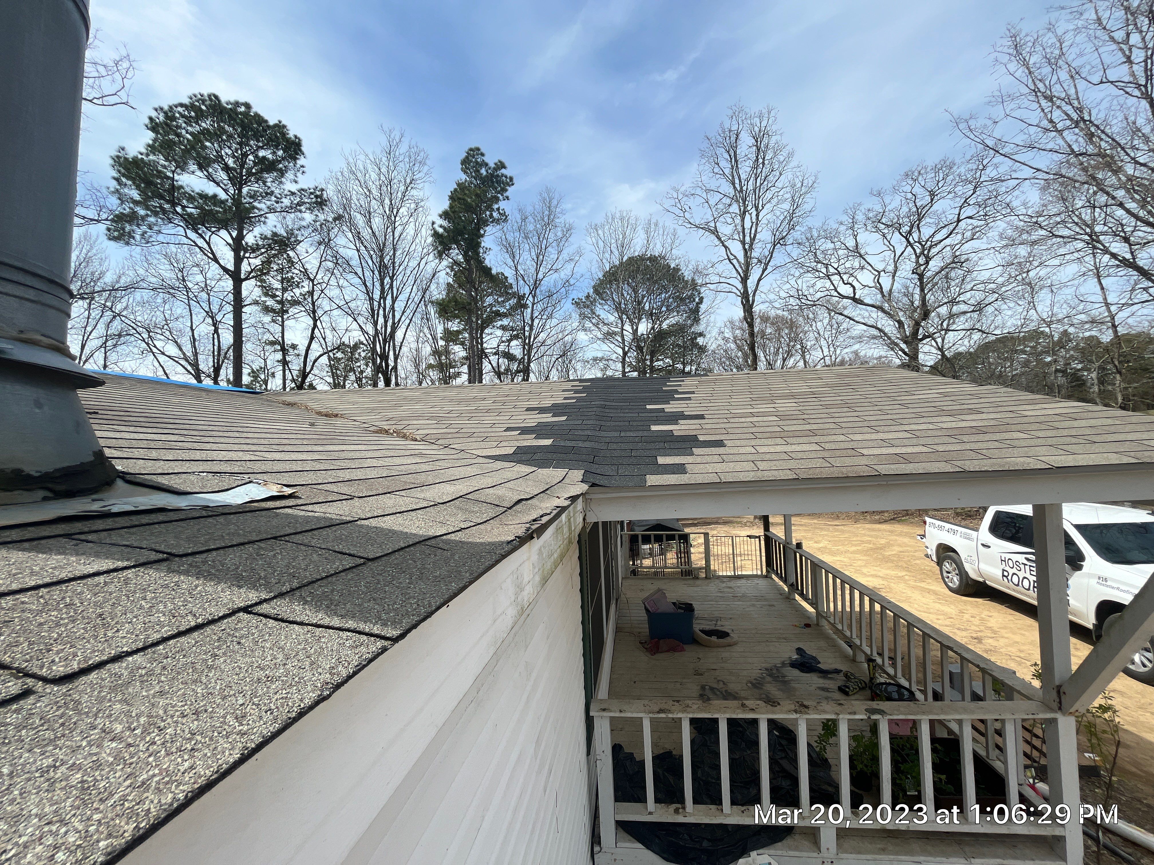 Residential Roofing Installation using 26 Gauge Colored Panels by Hostetler Roofing