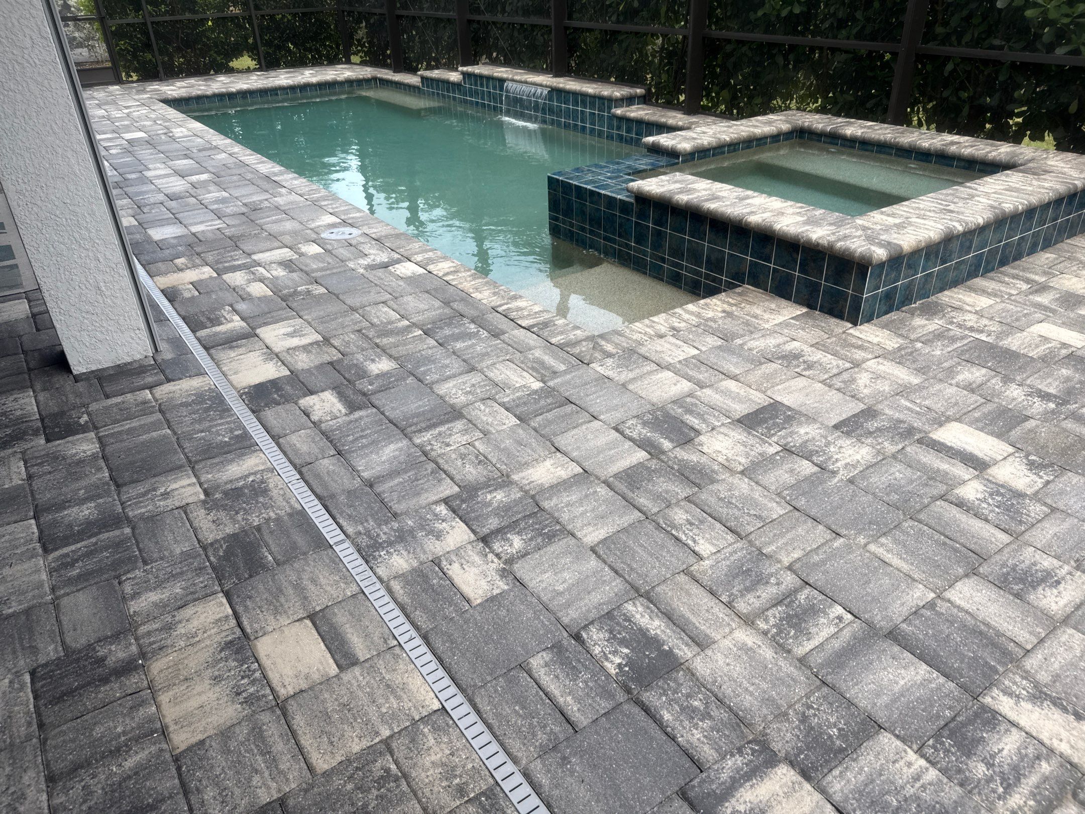 Paver Pool Deck Cleaning, Screen Enclosure & Front Entrance Cleaning – Cresswind at Lakewood Ranch, FL 34211 by Sunshine AquaWash