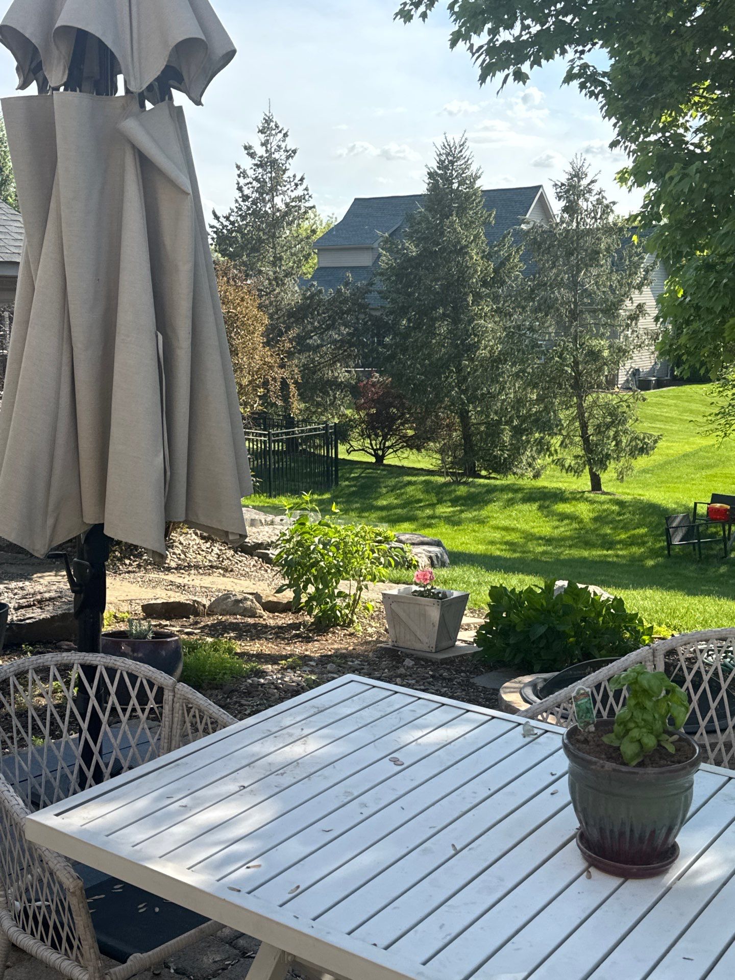 Backyard Retreat: Techo-Bloc Patio + Firepit Lounge by Saylor’s Lawn & Landscape