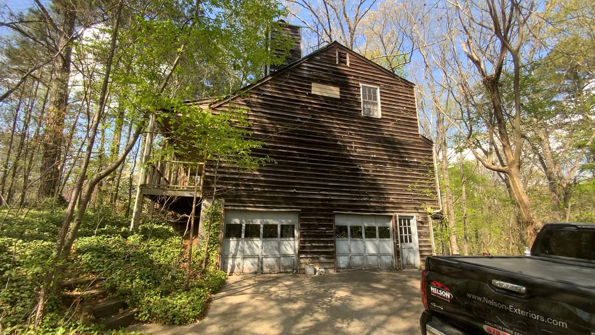 Marietta, GA Partial Siding Replacement using James Hardie Board and Batten & Lap Siding by Nelson Exteriors 