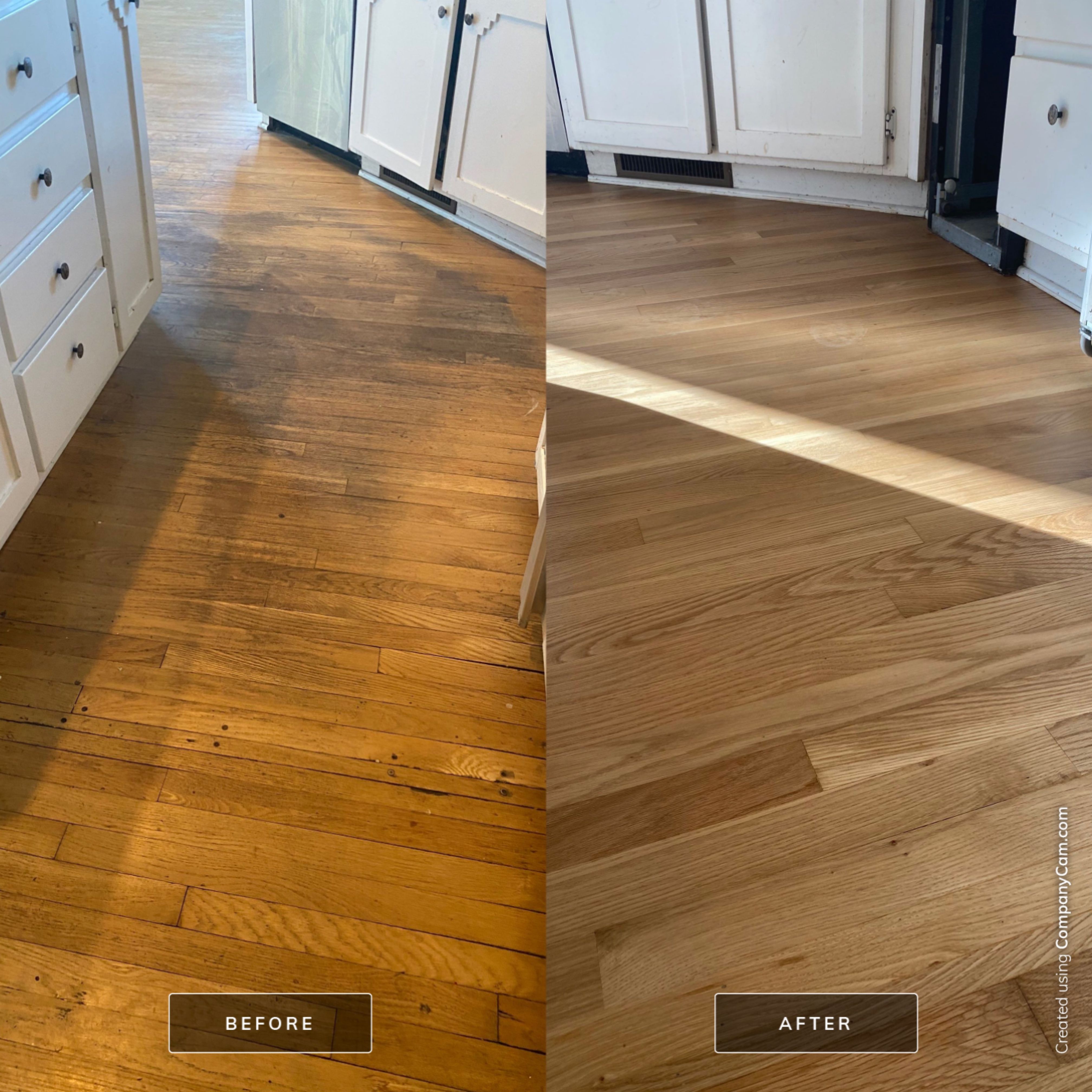 Red Oak Finish and Restore by Footprints Floors South Sacramento