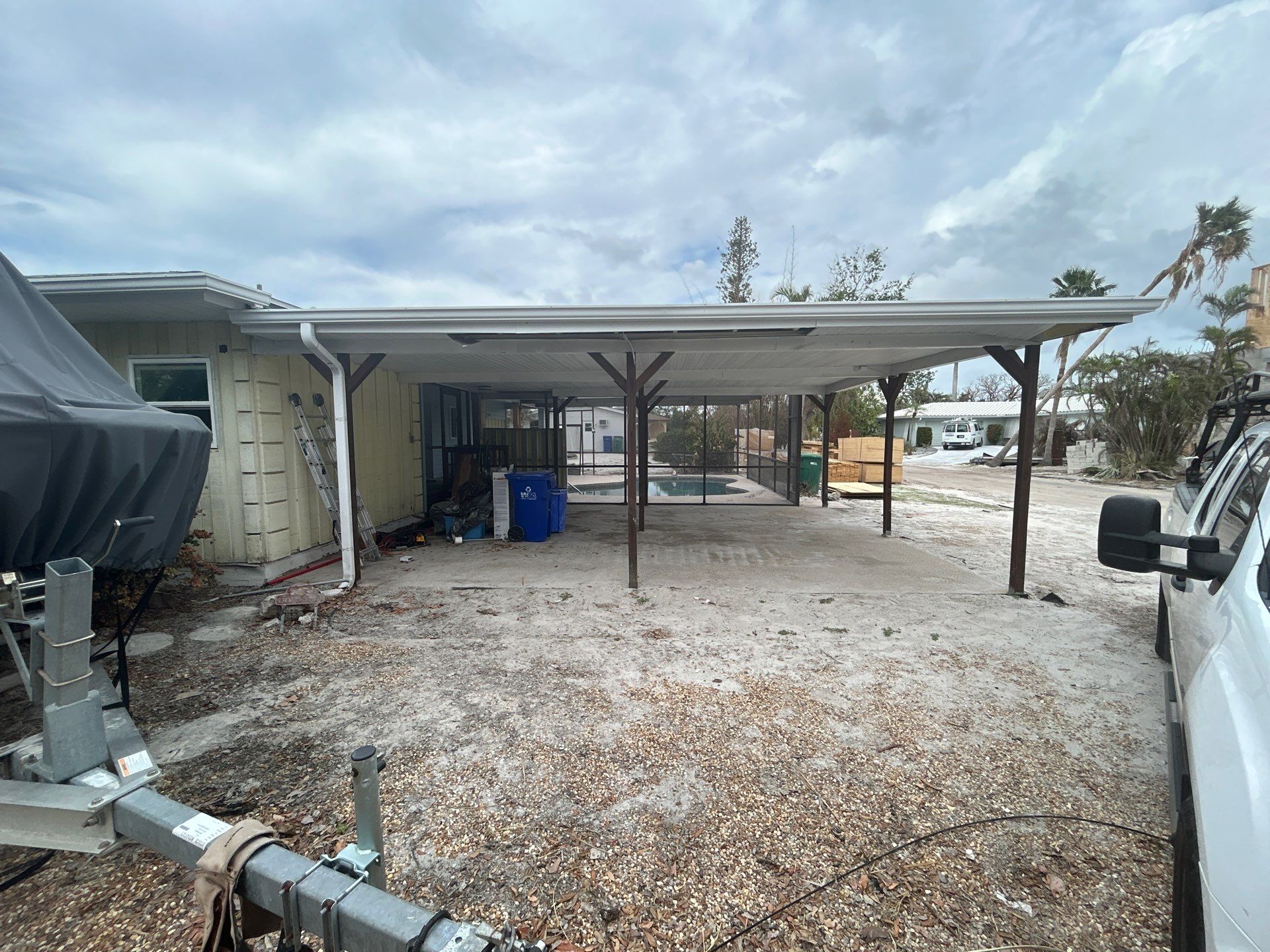 White Soffit and Fascia Upgrade in Longboat Key FL by Gutter Professors