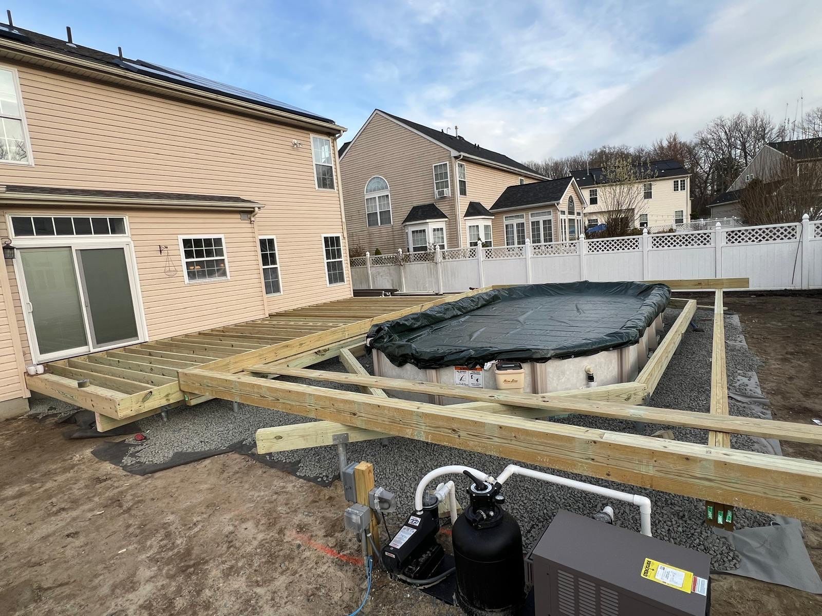 new pool deck in Howell by deck guardian