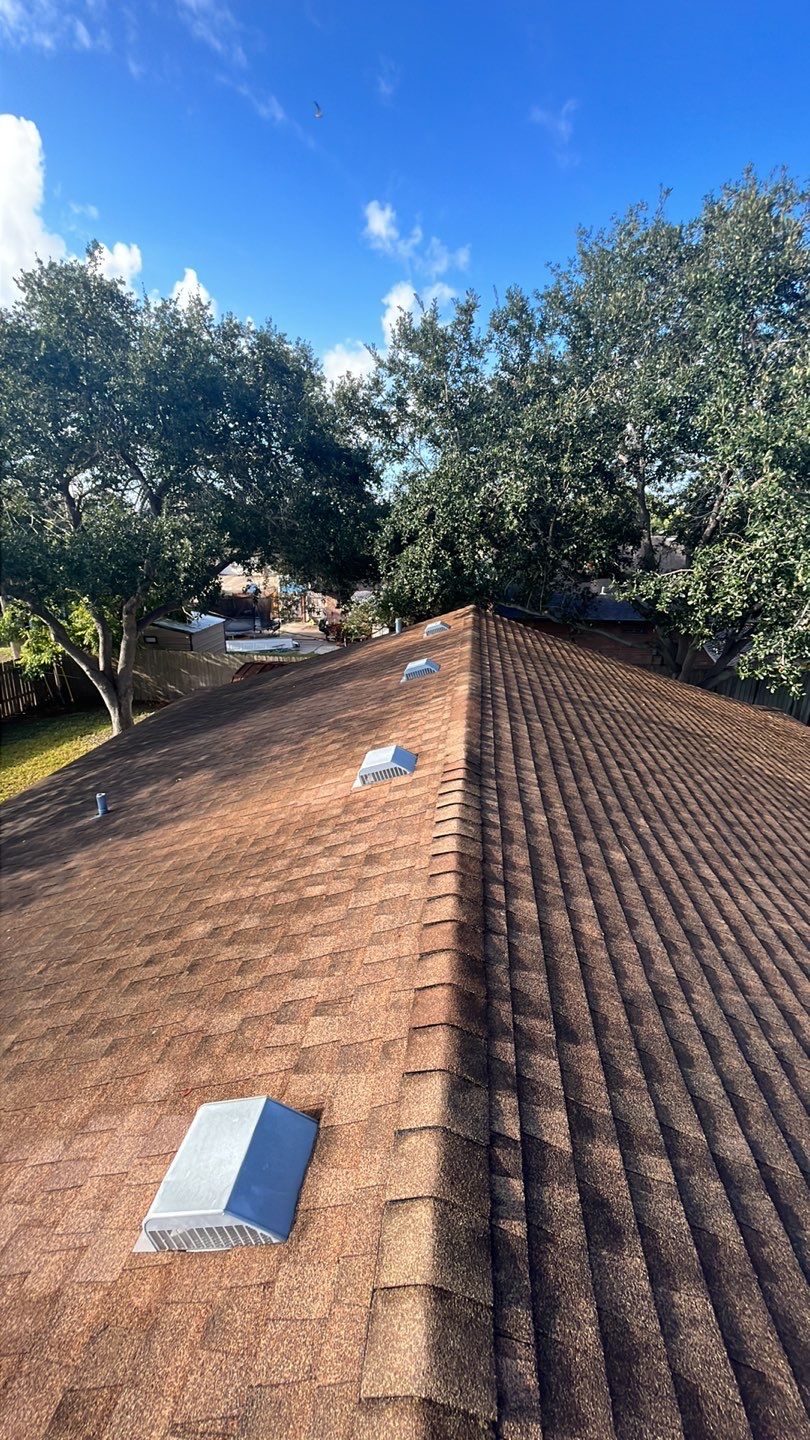 Full Roof Replacement using Certainteed Landmark Weatherwood by Galvan Roofing and Construction
