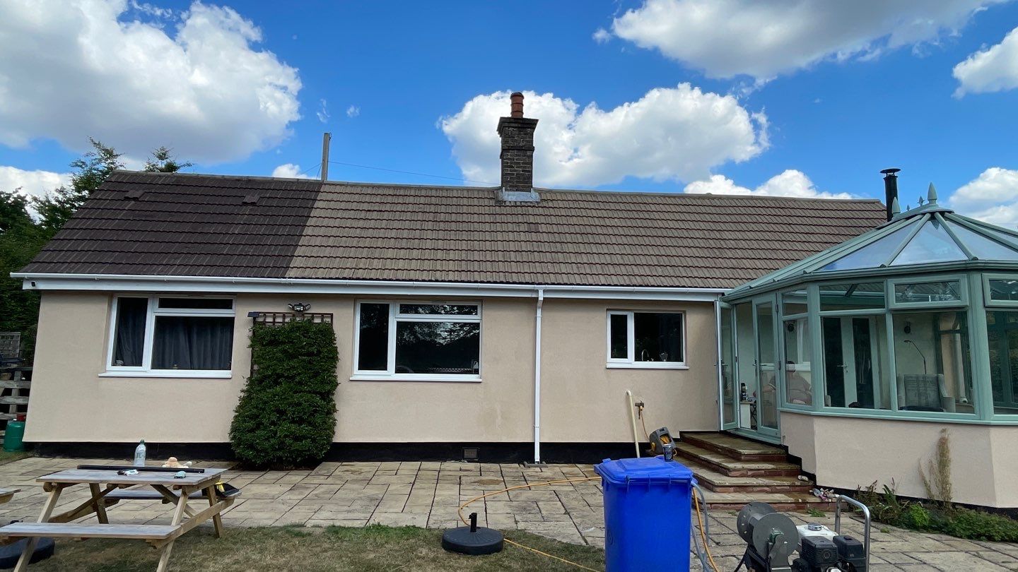 Roof Clean  - Moss Removal - Gutter Clean using Honda 15lpm Low Pressure Washing Machine by Ges Exterior Cleaning ltd