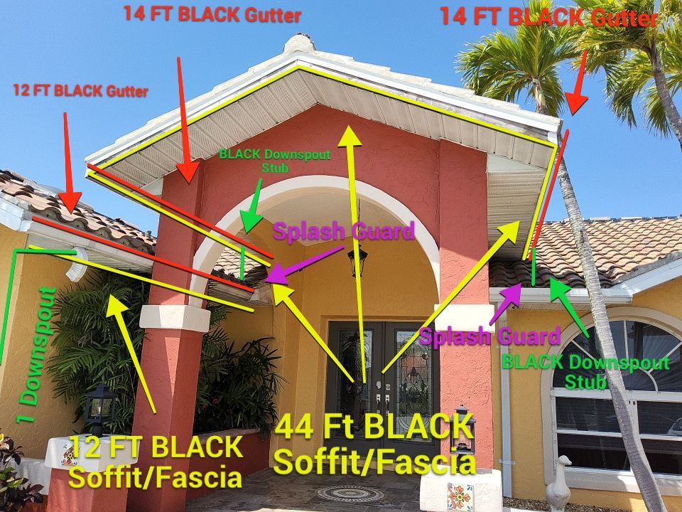 Total Black Gutters and Soffit & Fascia Installation in Punta Gorda FL by Gutter Professors