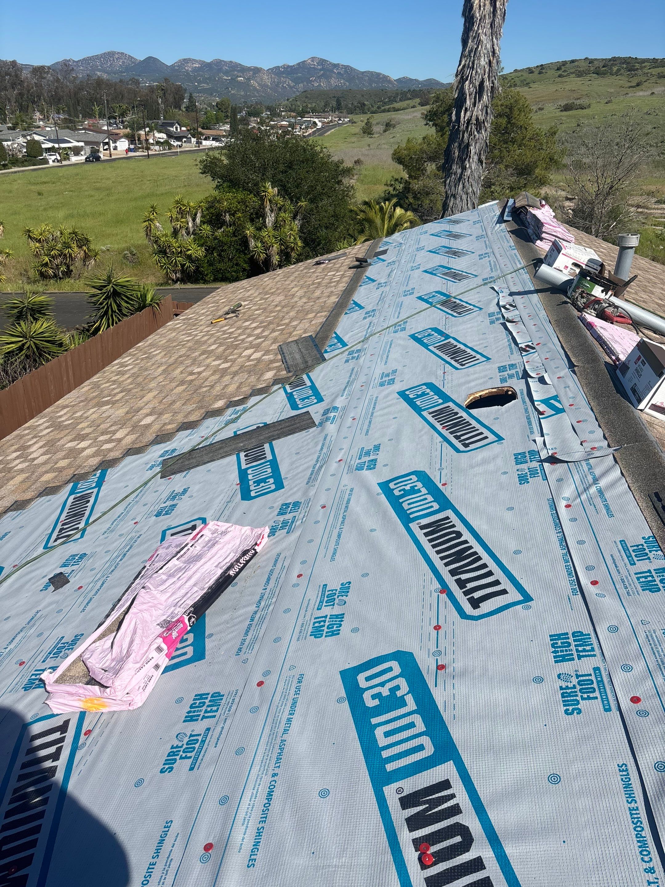 Poway Full Roof Replacement with Owens Corning Duration COOL Sand Castle Shingles by Zenith Roofing Services