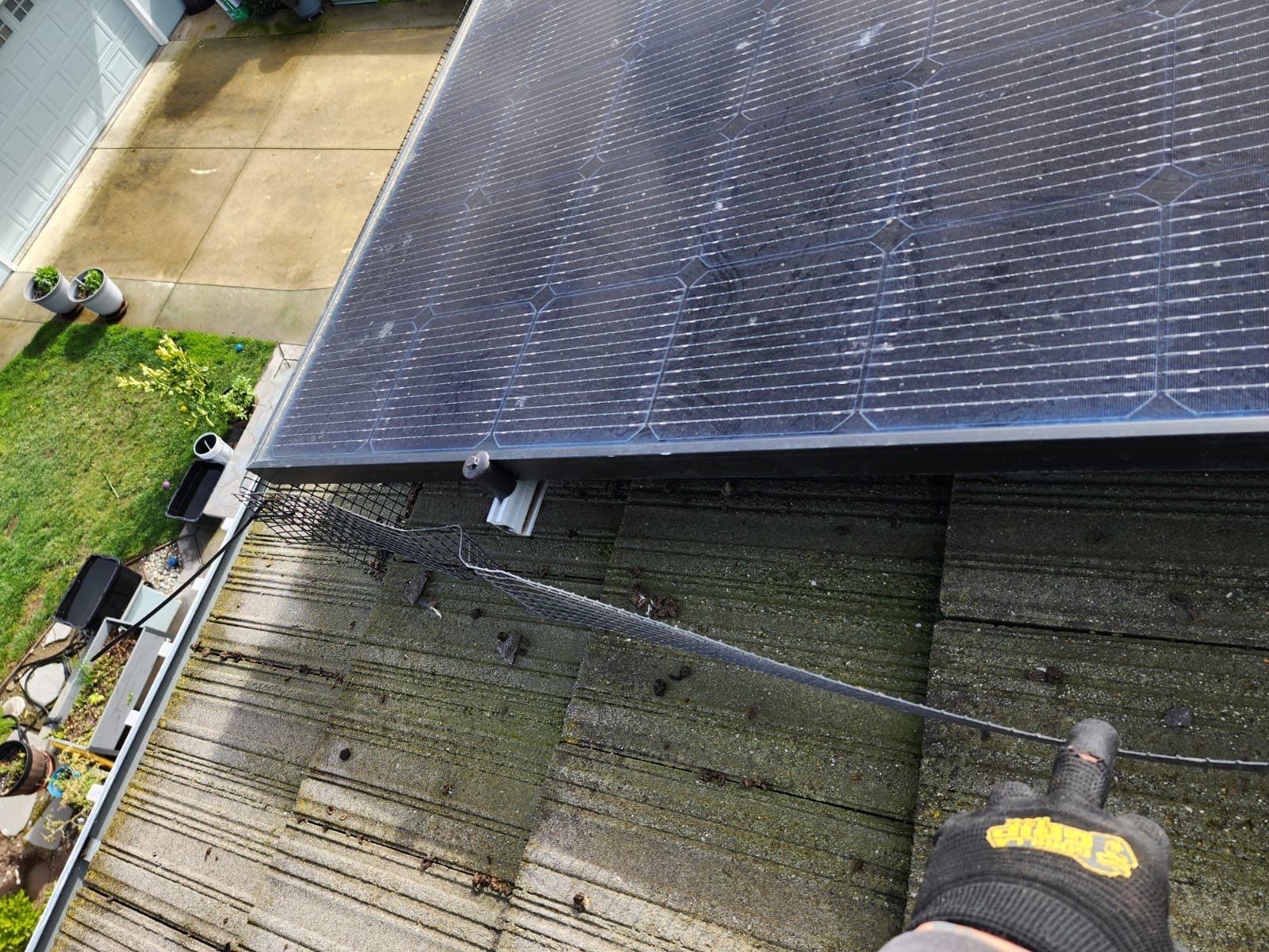 Solar Panel Bird Proofing using Critter Guard Mesh-Flat tile by All One Solar Shine