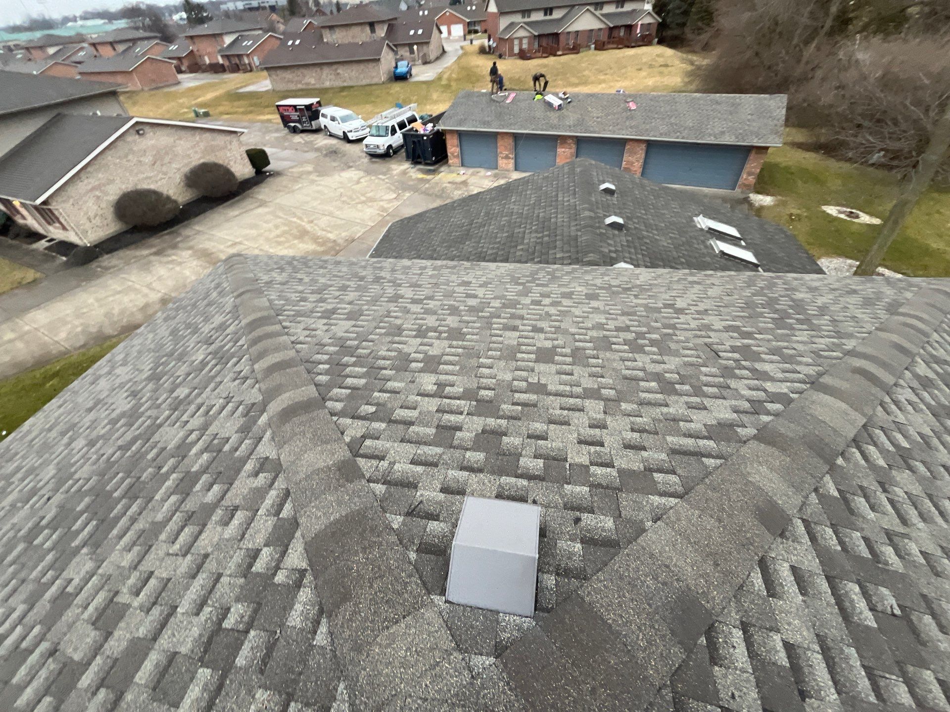 Residential Roofing Installation using GAF Timberline HDZ Weathered Wood by Nitro Roofing and Construction