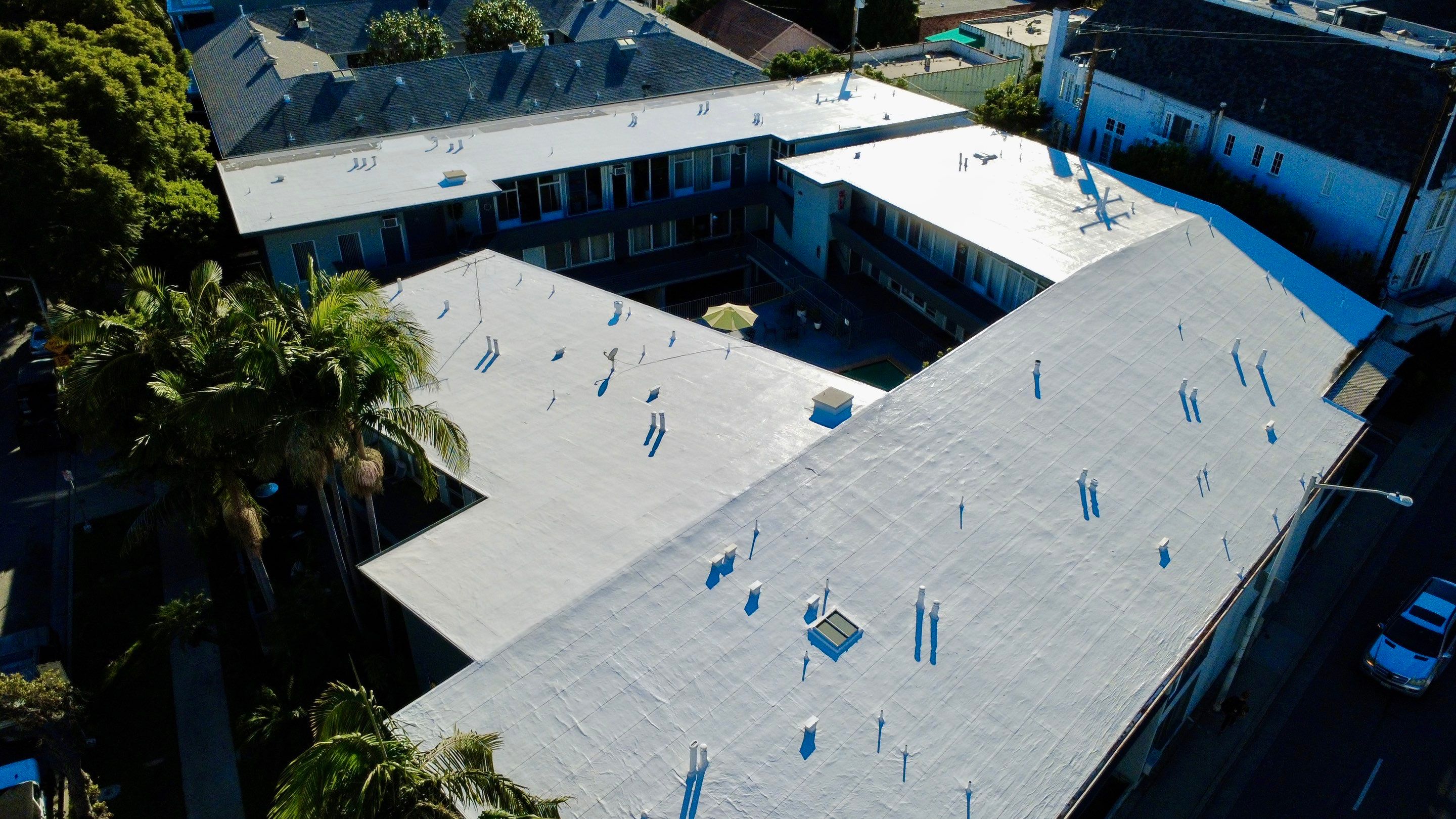 Silicone Coating - Apartment Building, West Hollywood by Hull Brothers Roofing