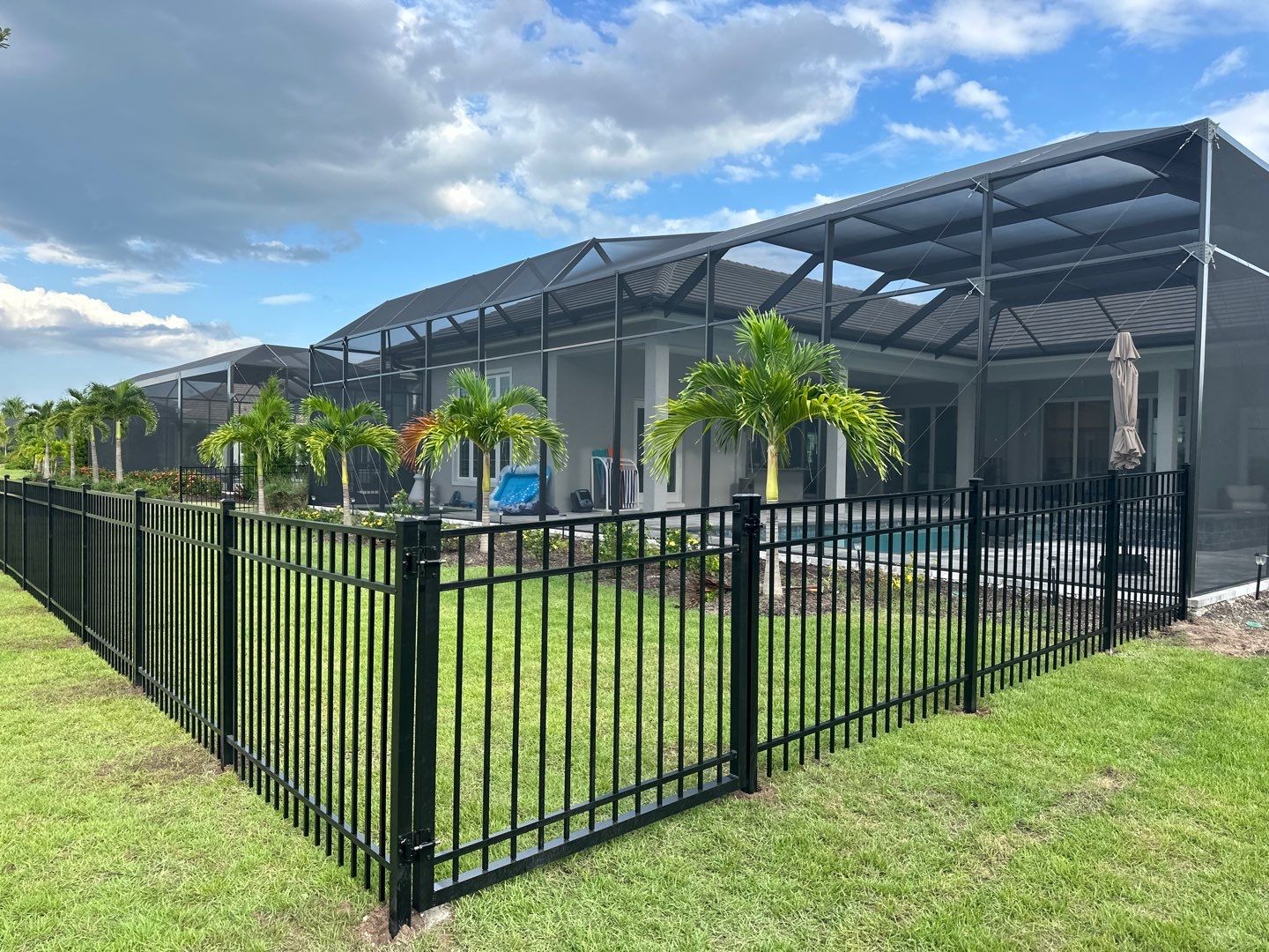Aluminum Fence Installation using 3 Rail Aluminum Fence by Asap fence and gates, LLC