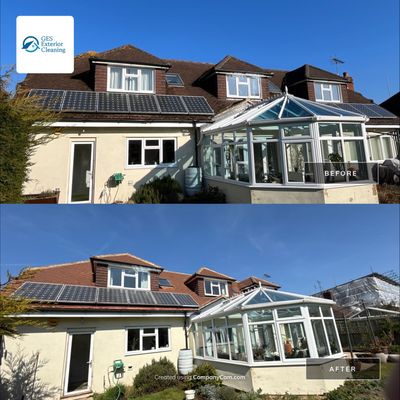 Roof Clean  - Moss Removal - Gutter Clean using Honda 15lpm Low Pressure Washing Machine