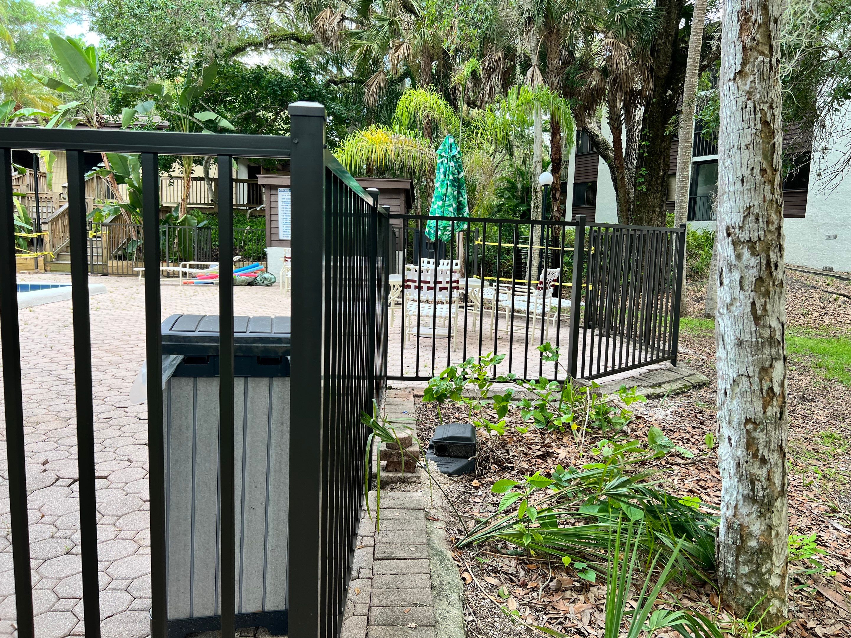 Sarasota, FL Commercial Aluminum Pool Fence & Shadowbox Wood Fence  by Asap fence and gates, LLC
