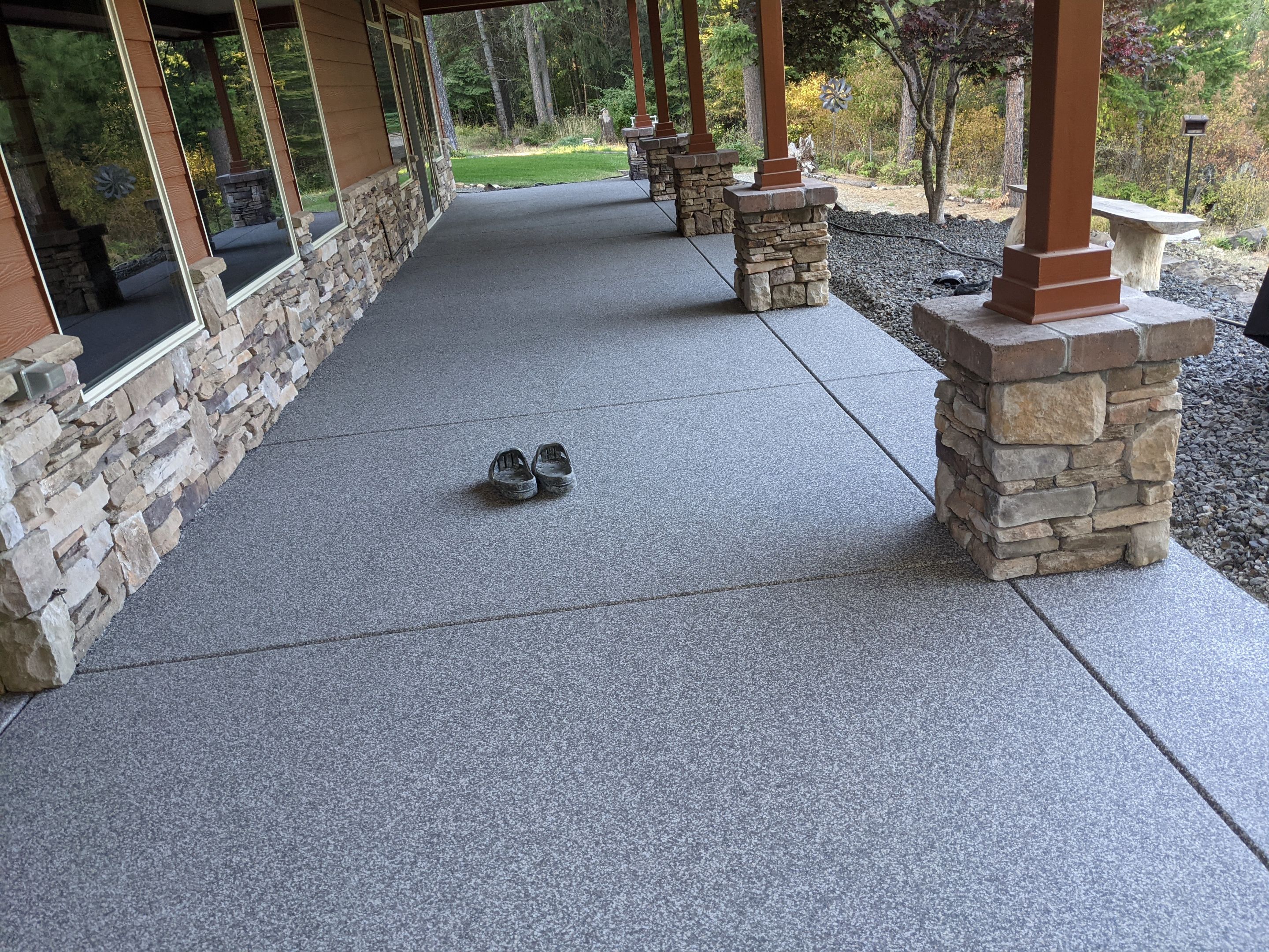 Patio Installation using Echo 1/4" Chip by Croc Coatings, LLC