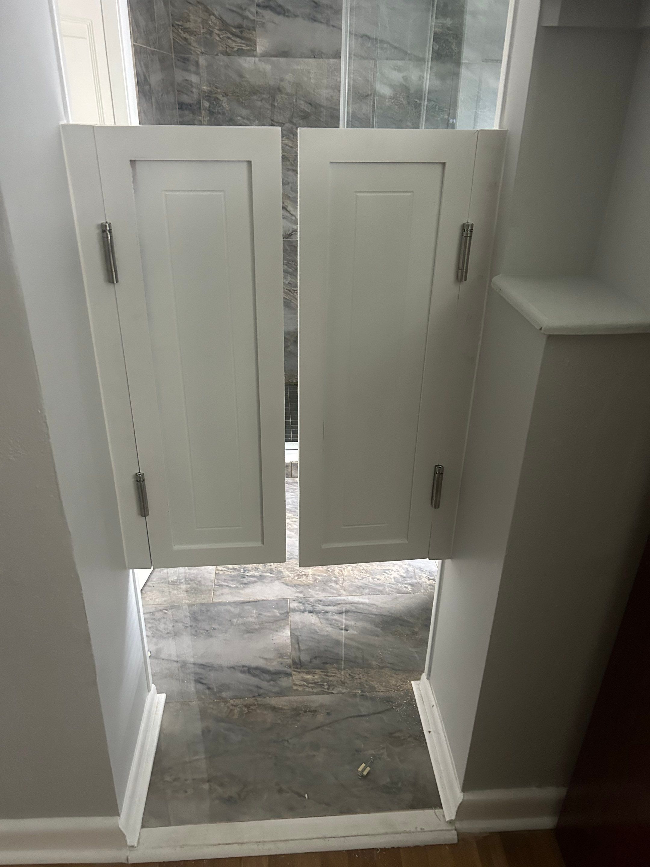 Luxury Bathroom Makeover: Walk-in Shower & Saloon Doors Renovation by urban green energy llc
