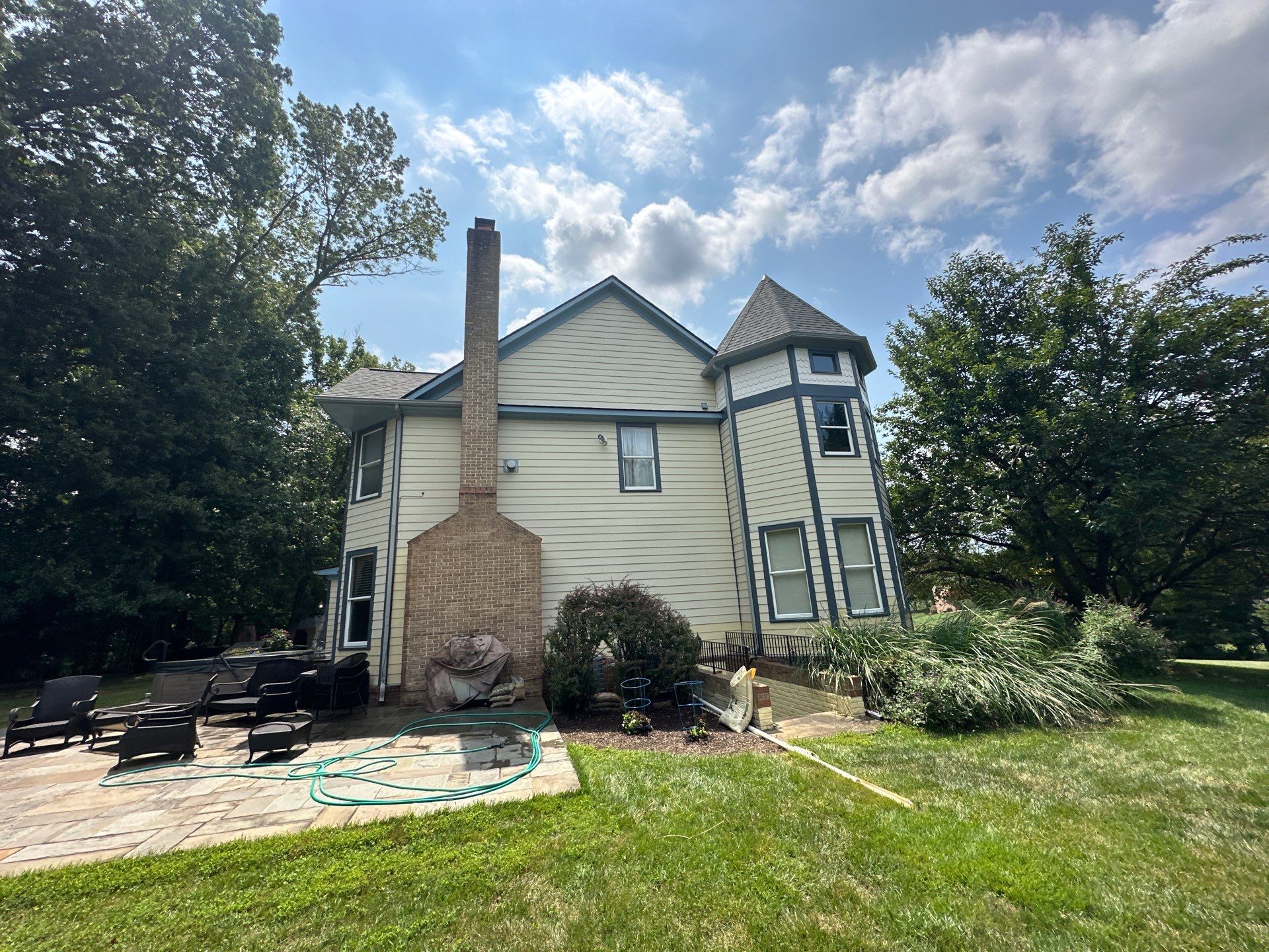 Full Exterior House Washing for Woodbine Victorian Residence by Baltimore Pressure Washers Inc.