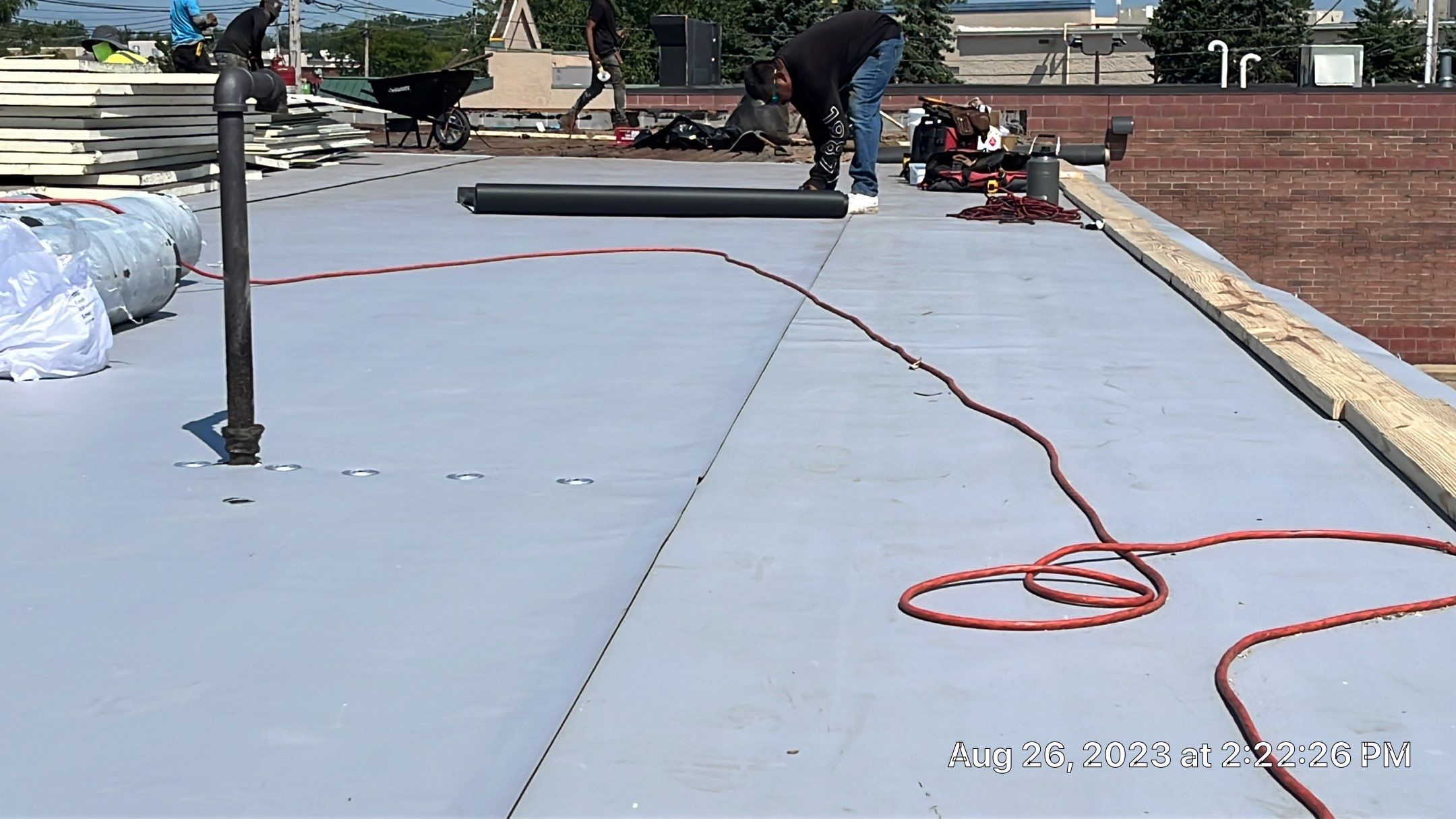 Flat Roof Install Mentor Ohio by Gold Star Roofing LLC 