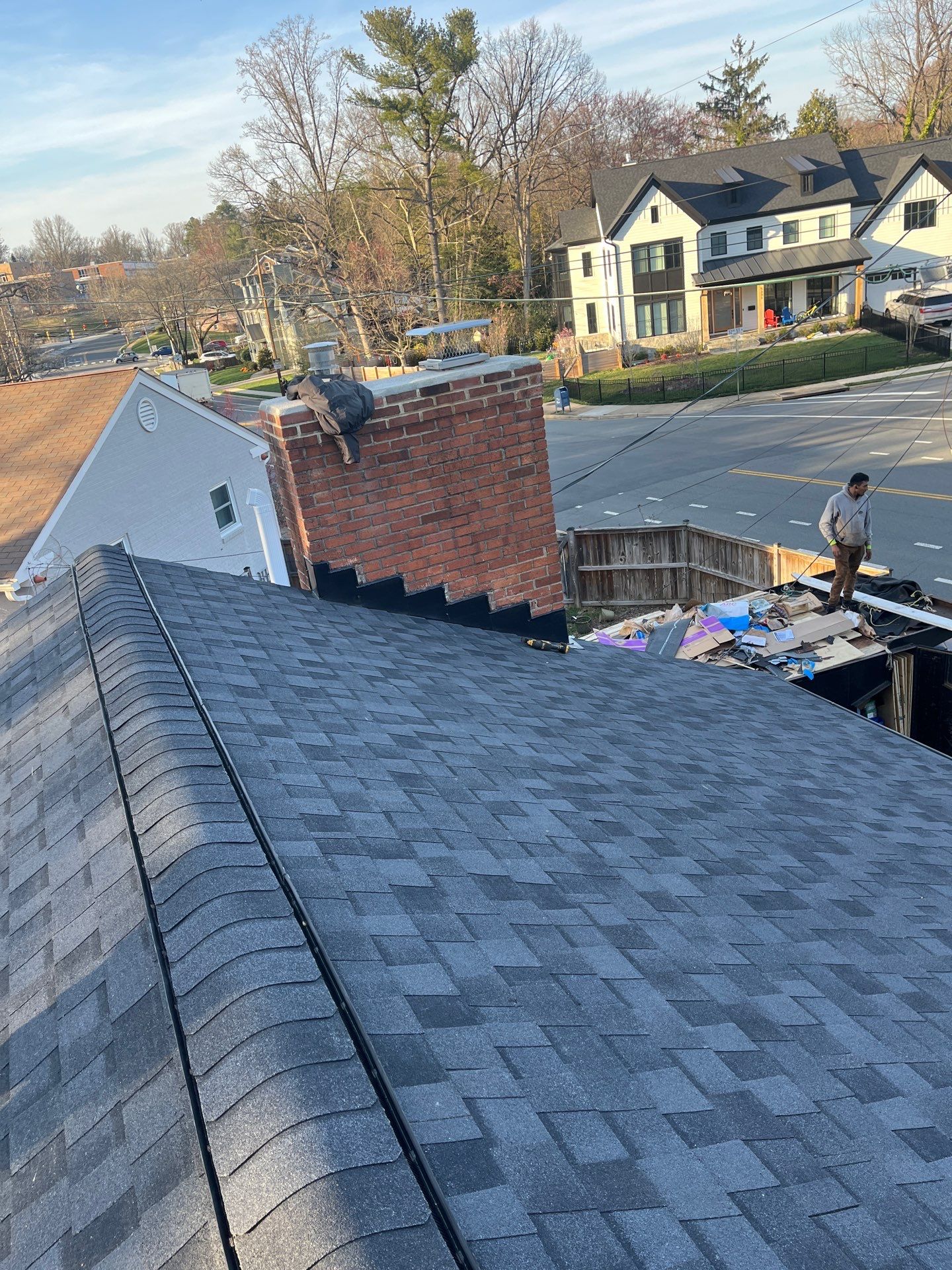 Arlington CertainTeed Landmark Pro Roof in Max Def Moire Black by RM Banning, Inc.