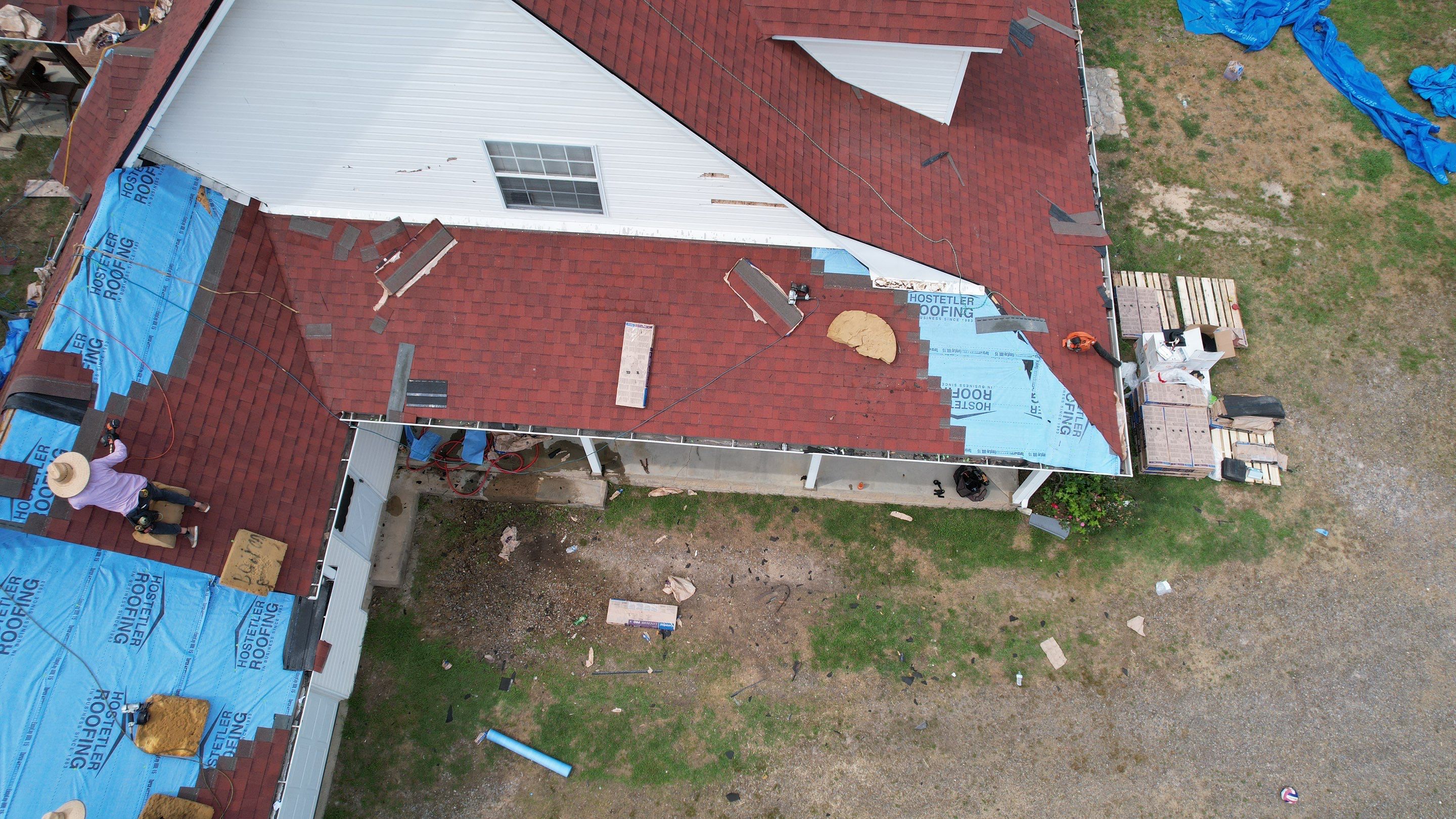 Residential Roofing Installation using GAF Timberline HDZ by Hostetler Roofing