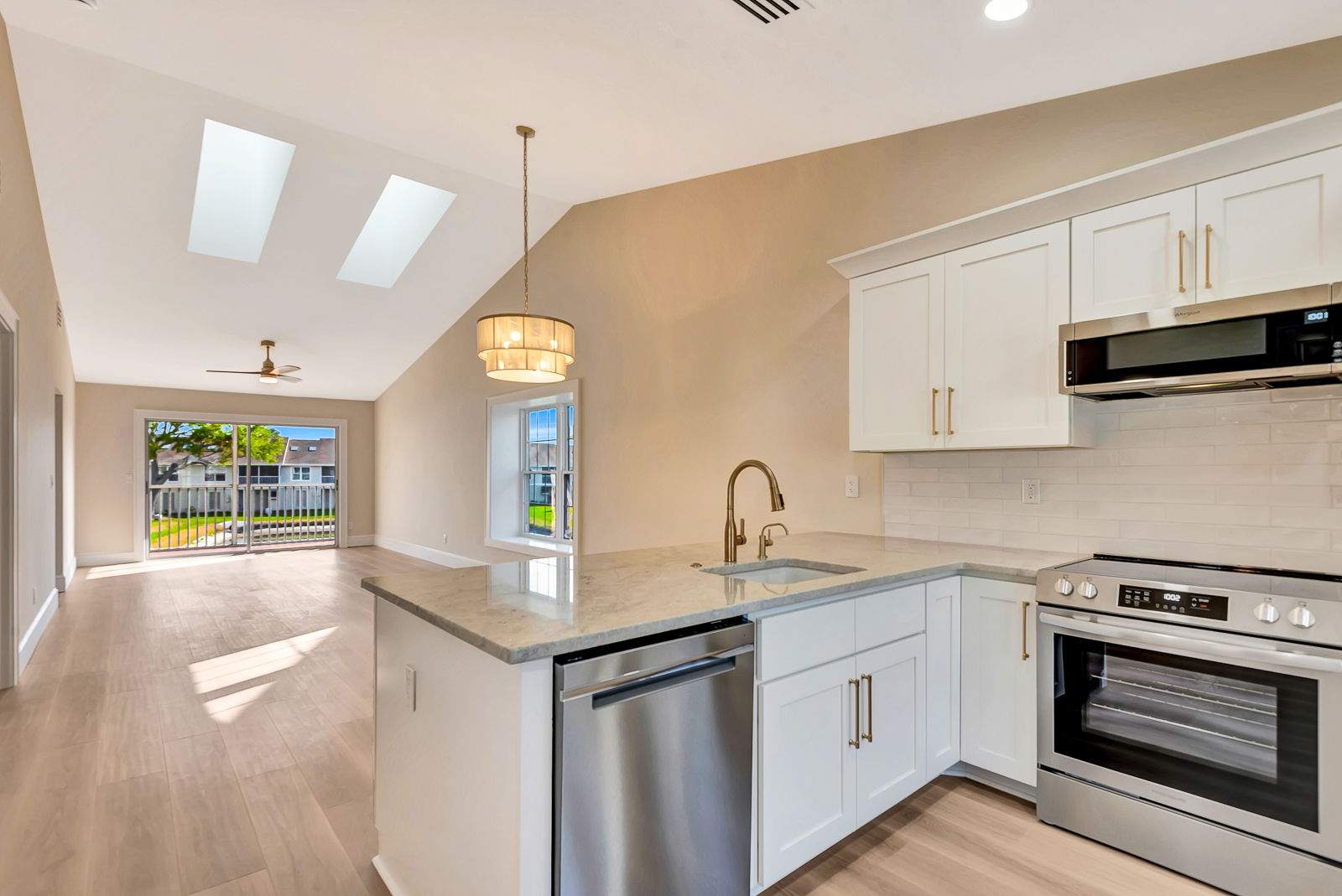 Treasure Island Interior Remodel Featuring Vaulted Ceilings and Custom Cabinetry by Vertical General Contracting