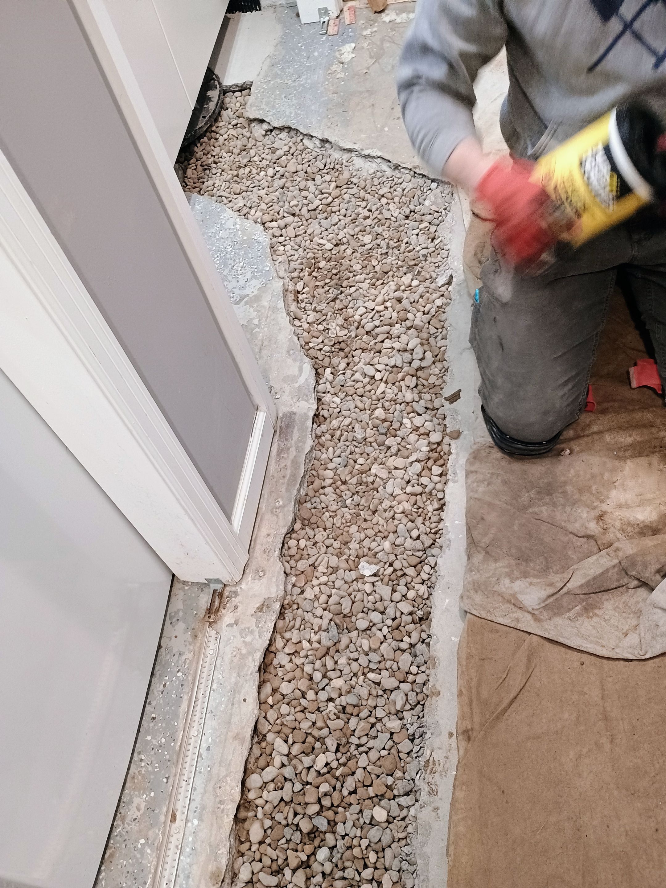 Interior Drain Tile in St. Louis Park by Waterproofing Northeast