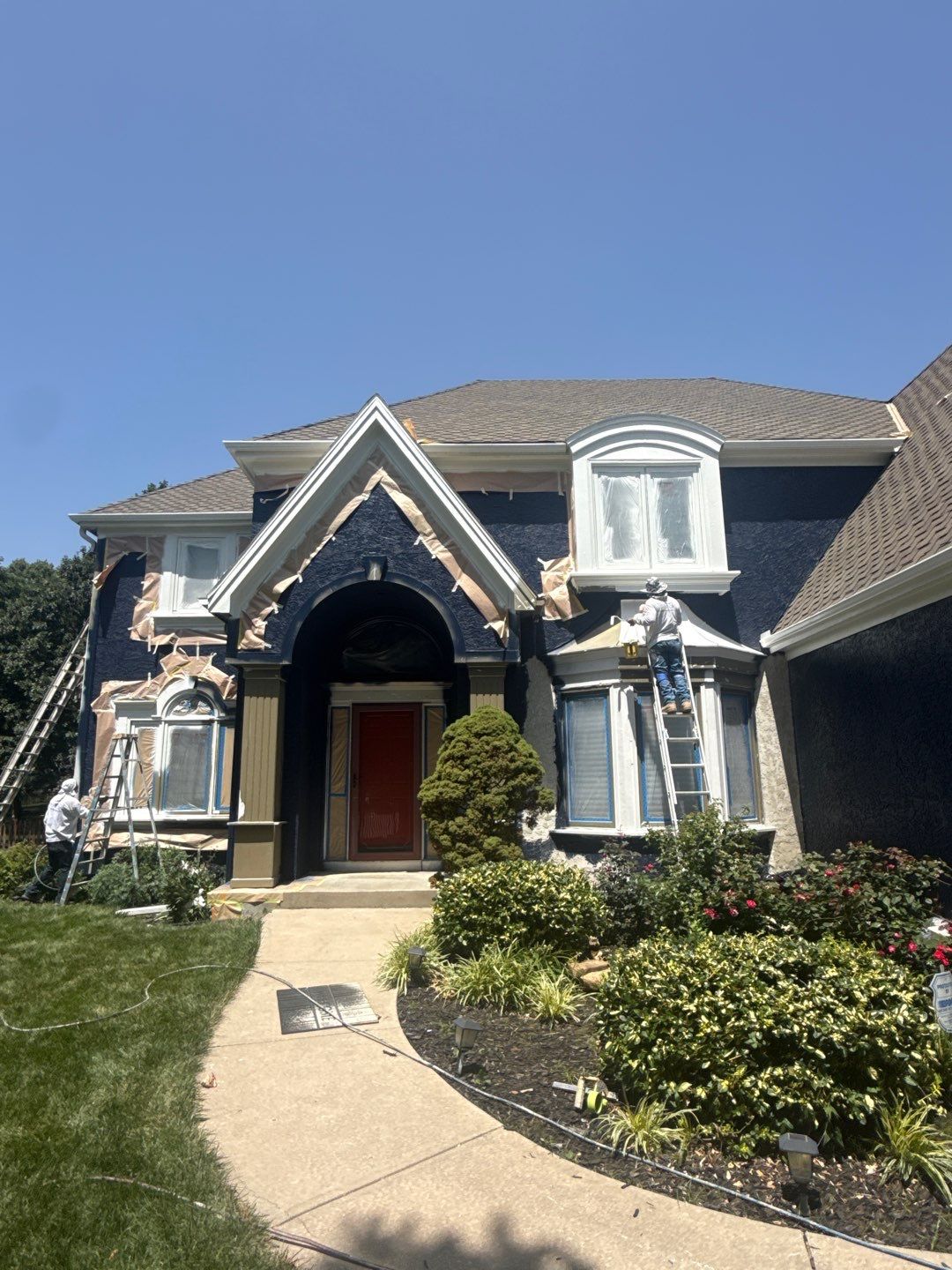 Exterior Painting and Extensive Wood Rot Repair in Overland Park by Cougar Painting