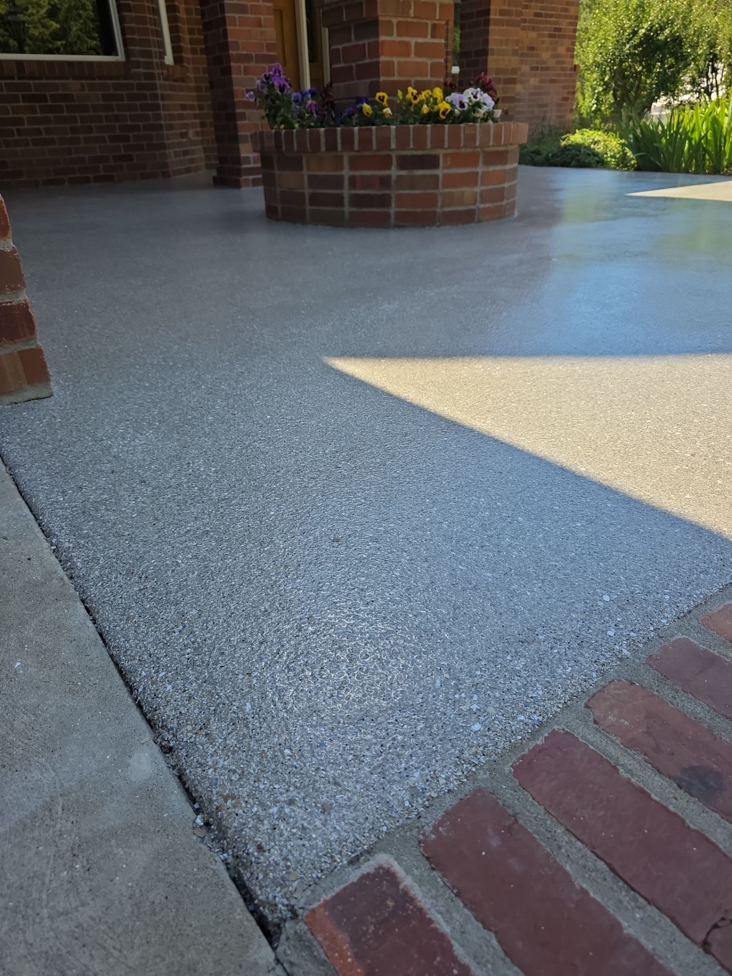 Entryway Transformation using Travertine by Croc Coatings, LLC