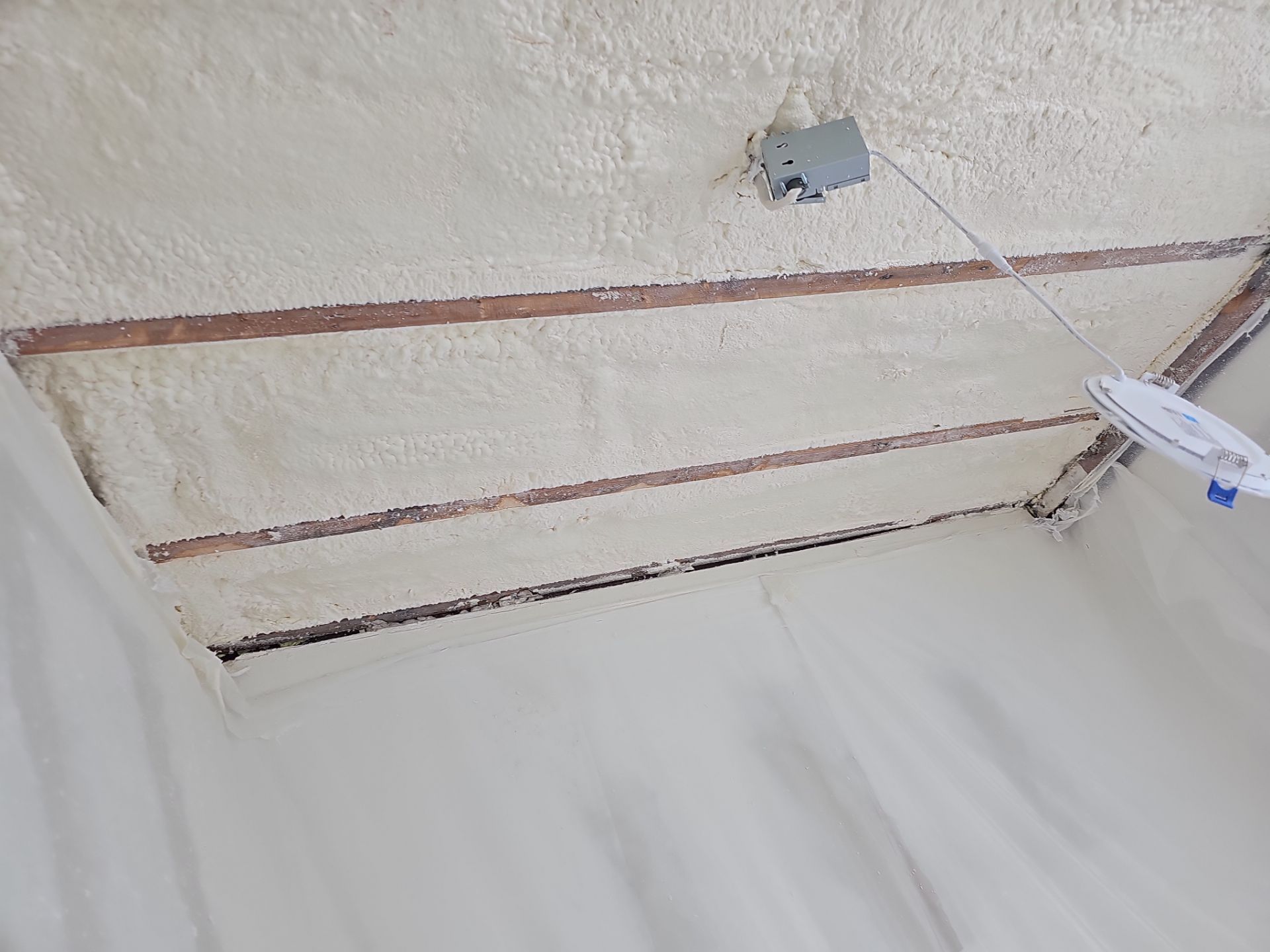 Basement Exterior Walls using Closed Cell Spray Foam by NYS Foam & Energy