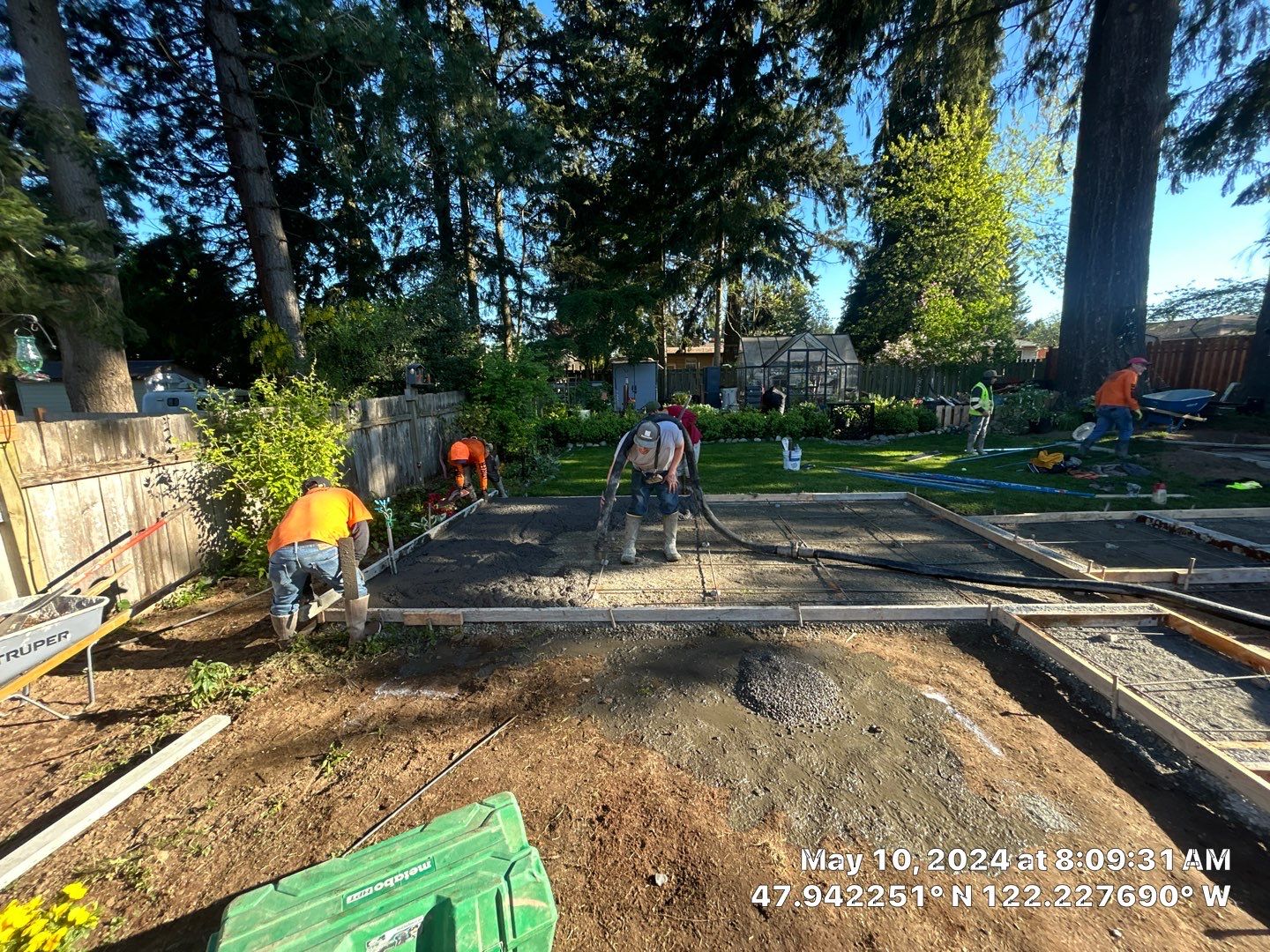 John | Concrete Backyard Walkway by Jireh Asphalt & Concrete Inc 