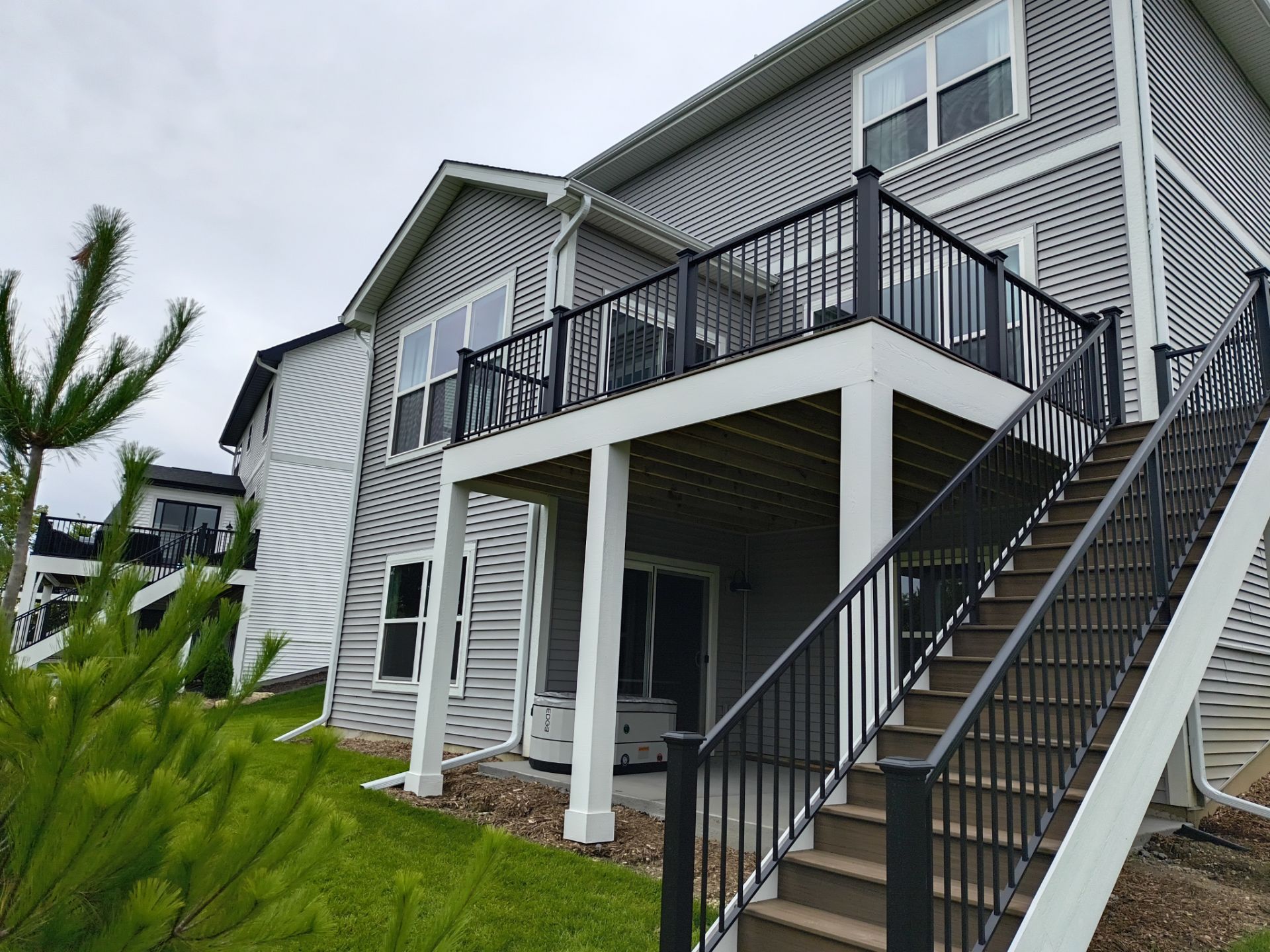 5-Inch Seamless Gutter Installation – 3-Story Home in Dayton, MN by Next Level Seamless Gutters / Exteriors Inc.