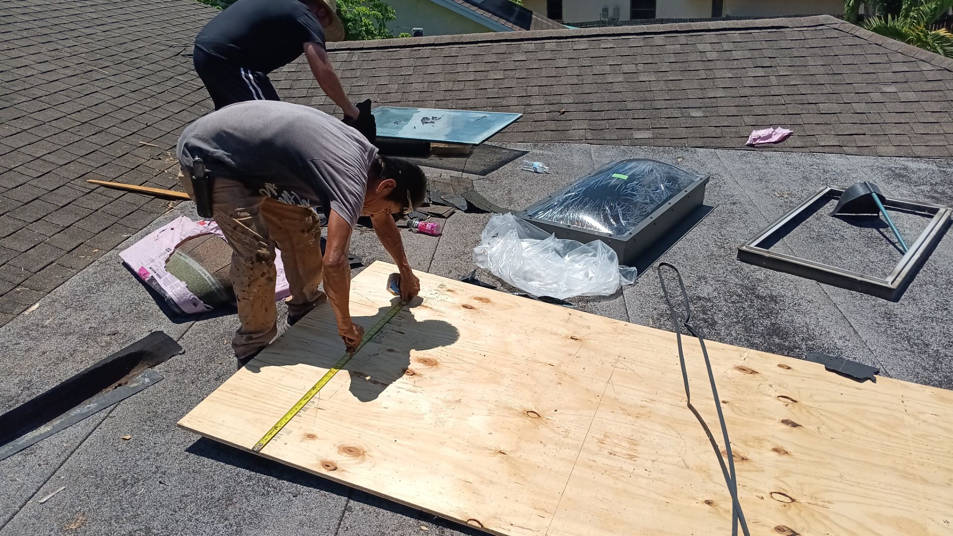 REPLACE NON APPROVED SKYLIGHT ALONG WITH CLOGED GUTTER by Morton Roofing, Inc.