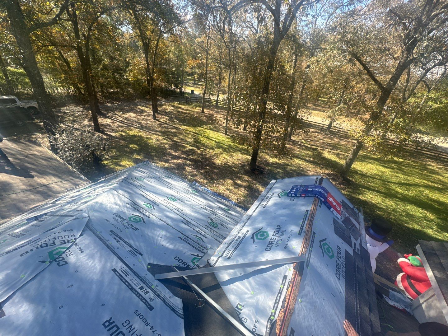 Residential Roofing Installation using GAF Timberline HDZ in Montgomery by Core Four Roofing