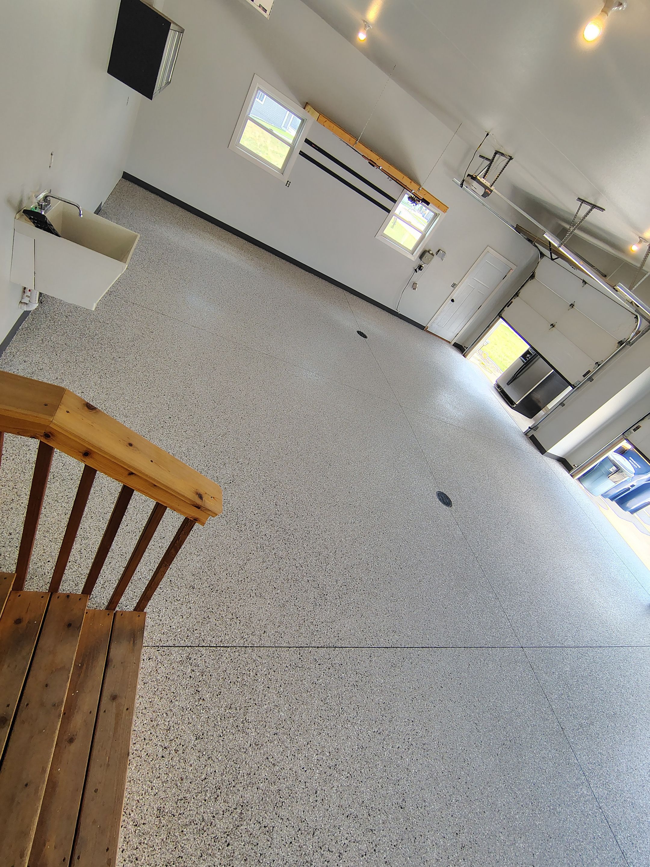 Multi-Car Garage Concrete Coating and Crack Repair in Dell Rapids by Select Painting, Coatings & Garage Cabinets