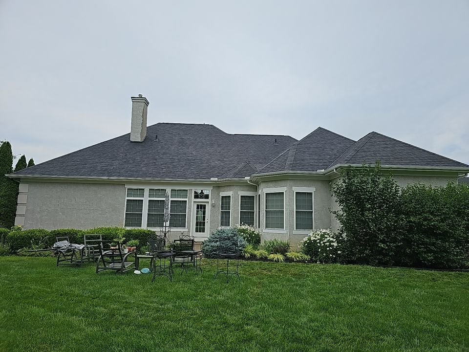 Residential Roofing Installation using Atlas Pinnacle Black Shingles by 614 Exteriors