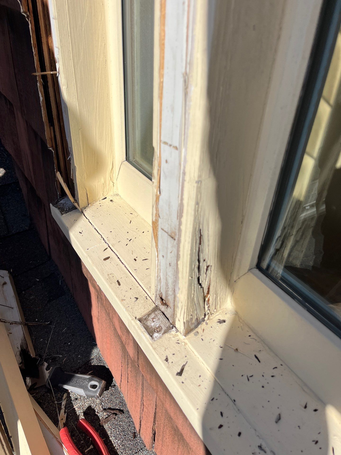 Exterior Painting, Rotted Wood Replacement, & Therma-Tru Door Installation by Nelson Exteriors 