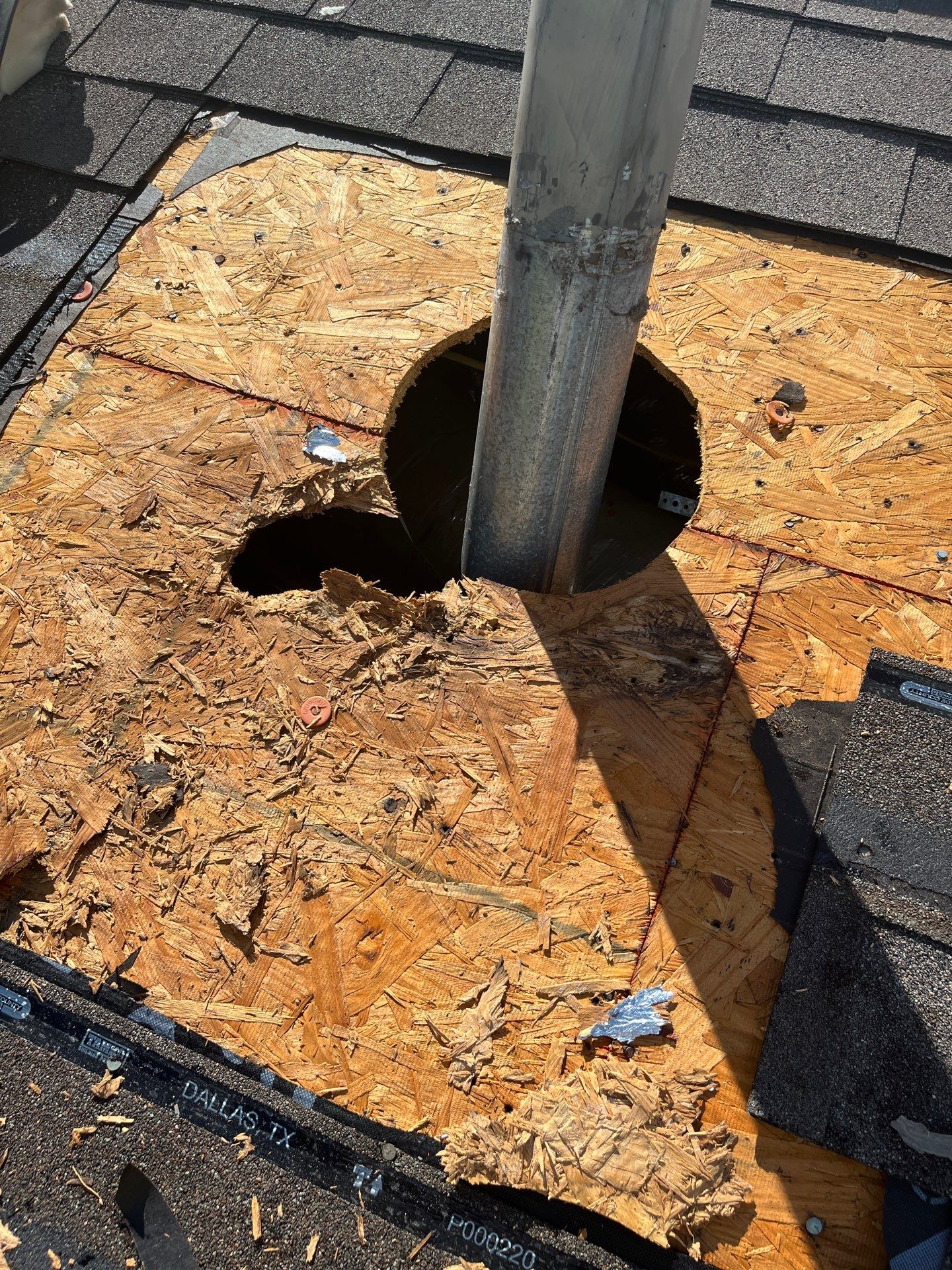Hail Damage using Owen's Corning Duration (Lifetime) Shingles by Roof Repair Company