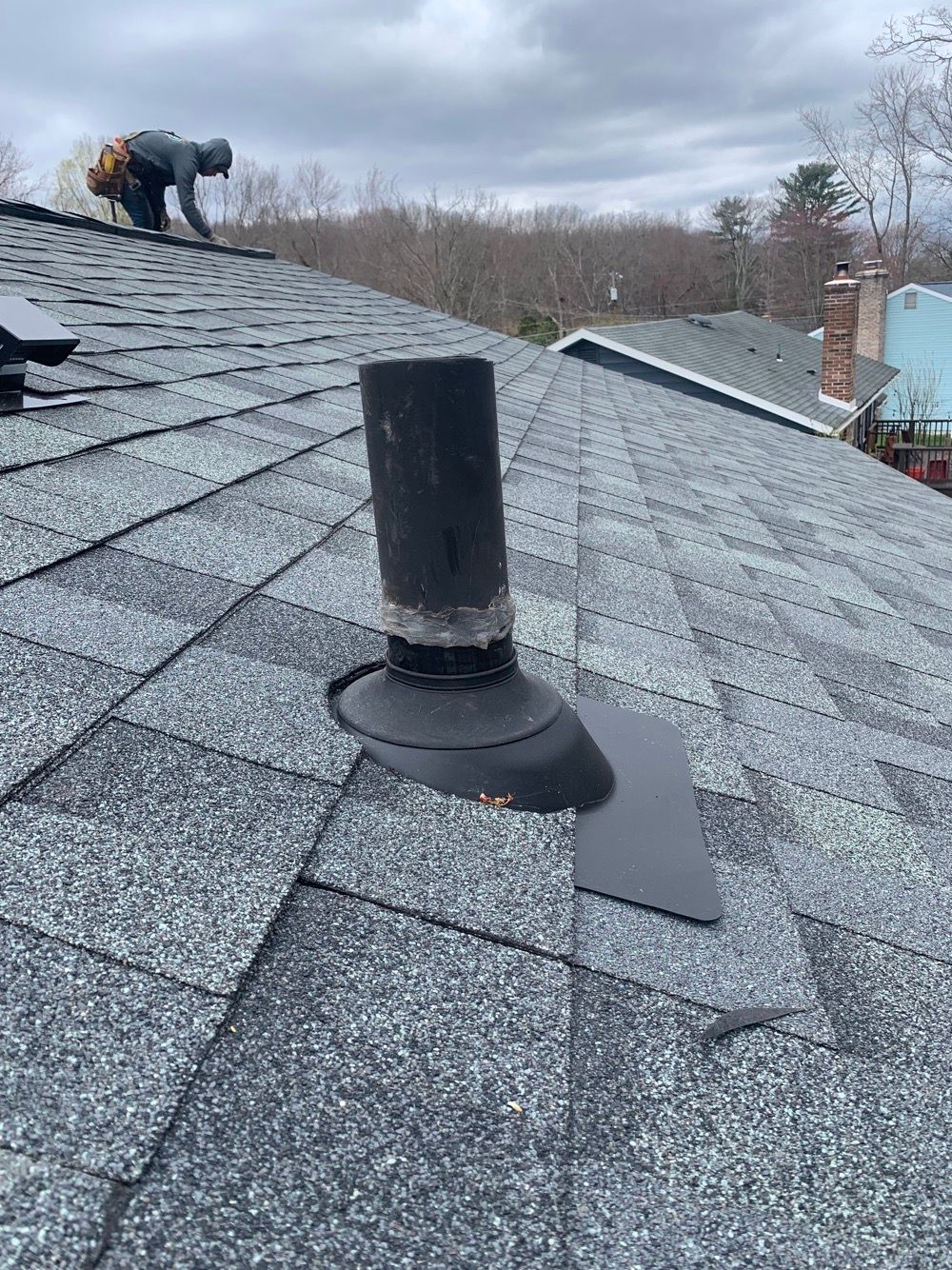 Residential Roofing Installation using Owens Corning Duration Estate Gray by Starway Roof Systems