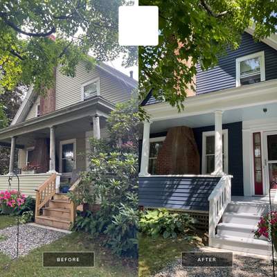 Full Exterior Residential Painting and Porch Refinishing in Augusta