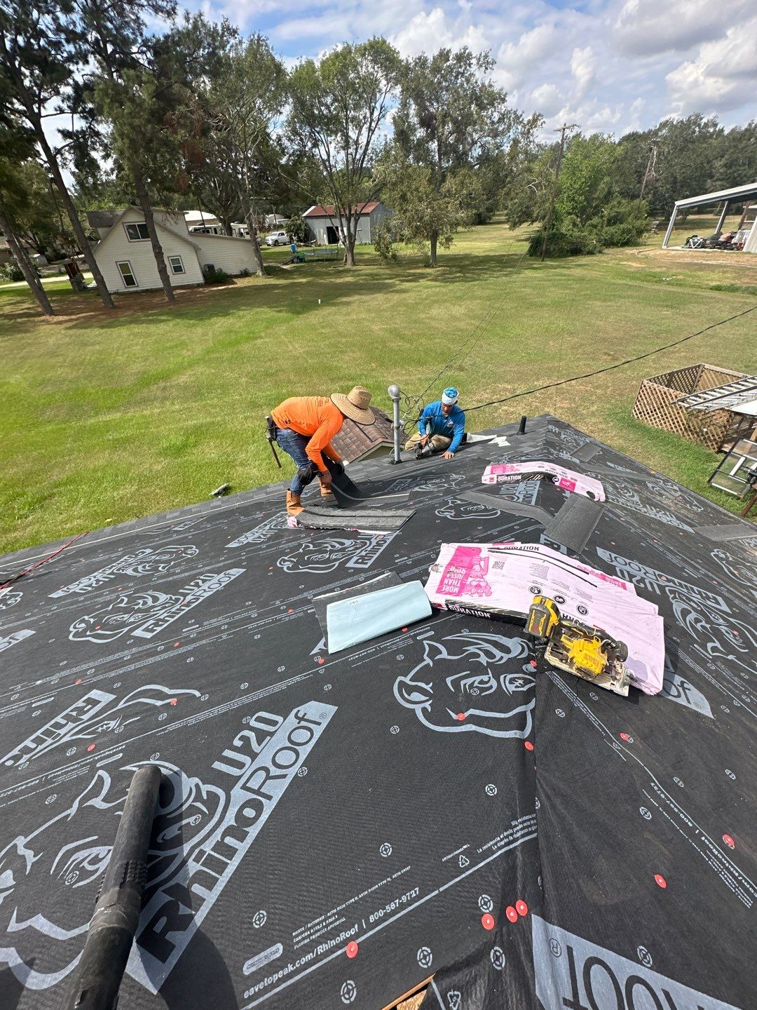 Residential Roofing Installation using Owen's Corning Duration (Lifetime) Shingles by Roof Repair Company