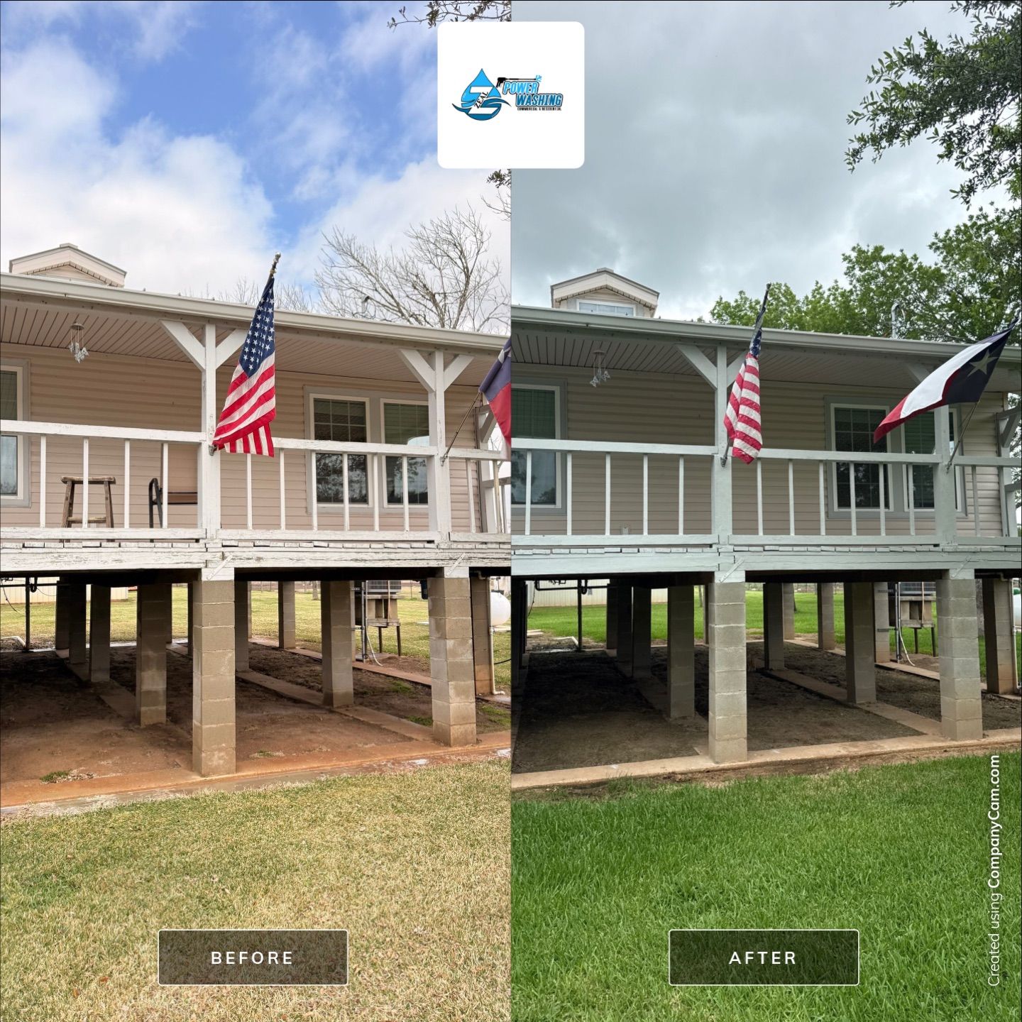 Elevated Deck Restoration and Staircase Refinishing in Rosharon, Texas by Zeal Power Washing