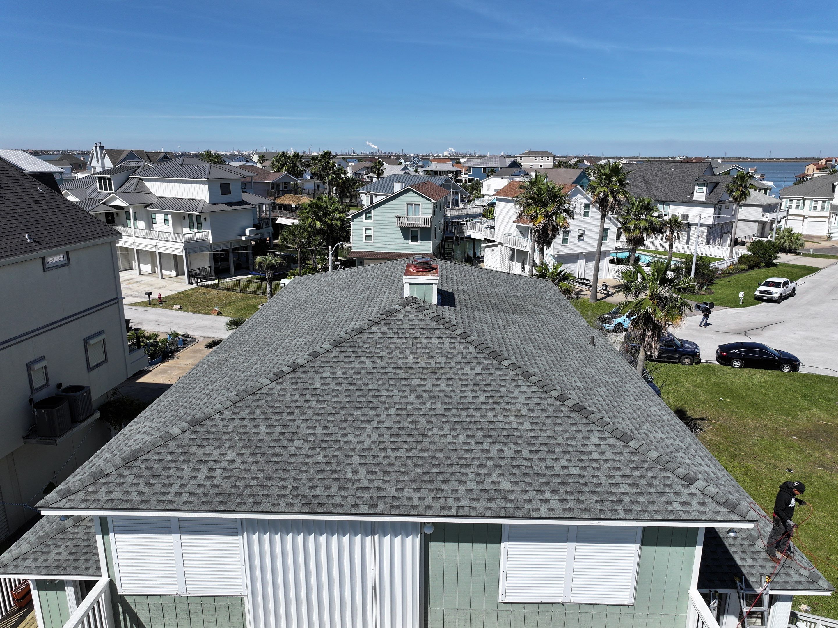 Residential Roof Replacement using GAF HDZ SLATE by Elite Roofing LLC